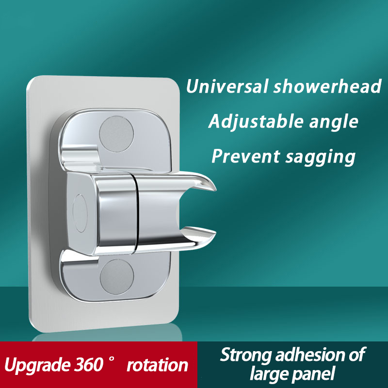 No-punch shower bracket bathroom shower head nozzle rain accessories fixer flower sun rosette wall bottom hanging seat wholesalers