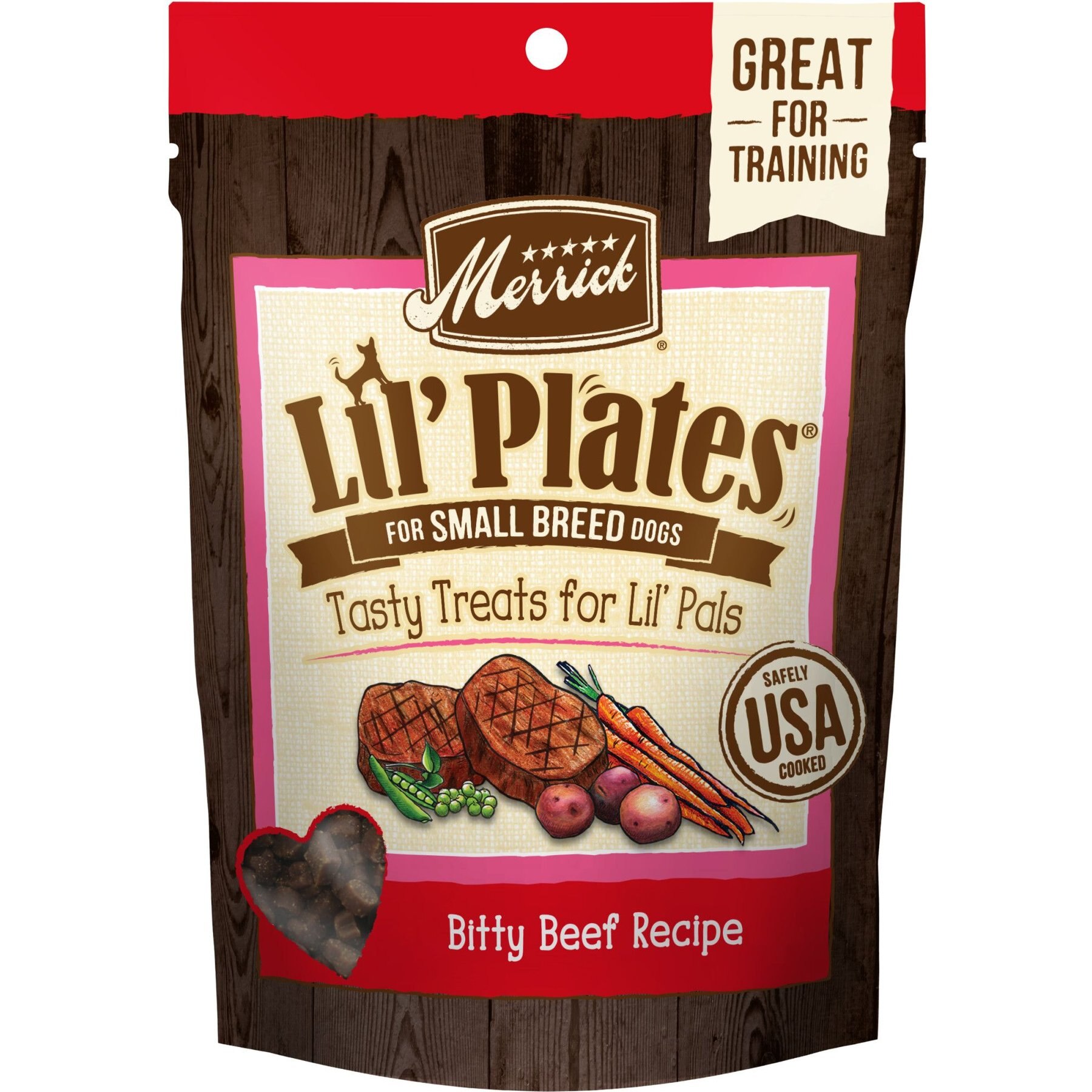 Merrick Lil' Plates Bitty Beef Recipe Grain-Free Dog Treats