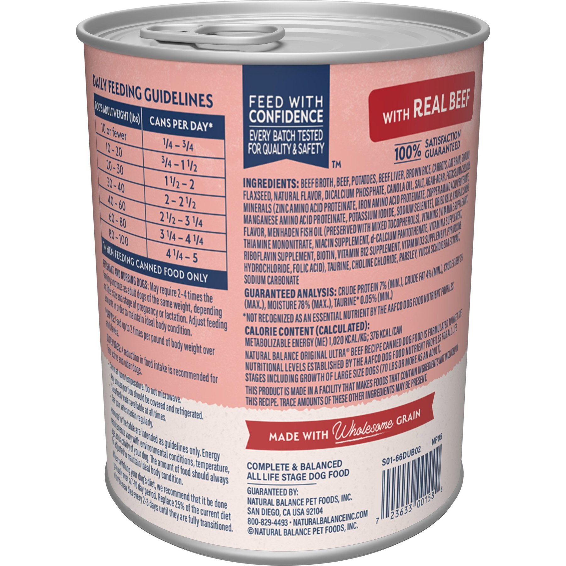 Natural Balance Original Ultra Beef Recipe Wet Dog Food
