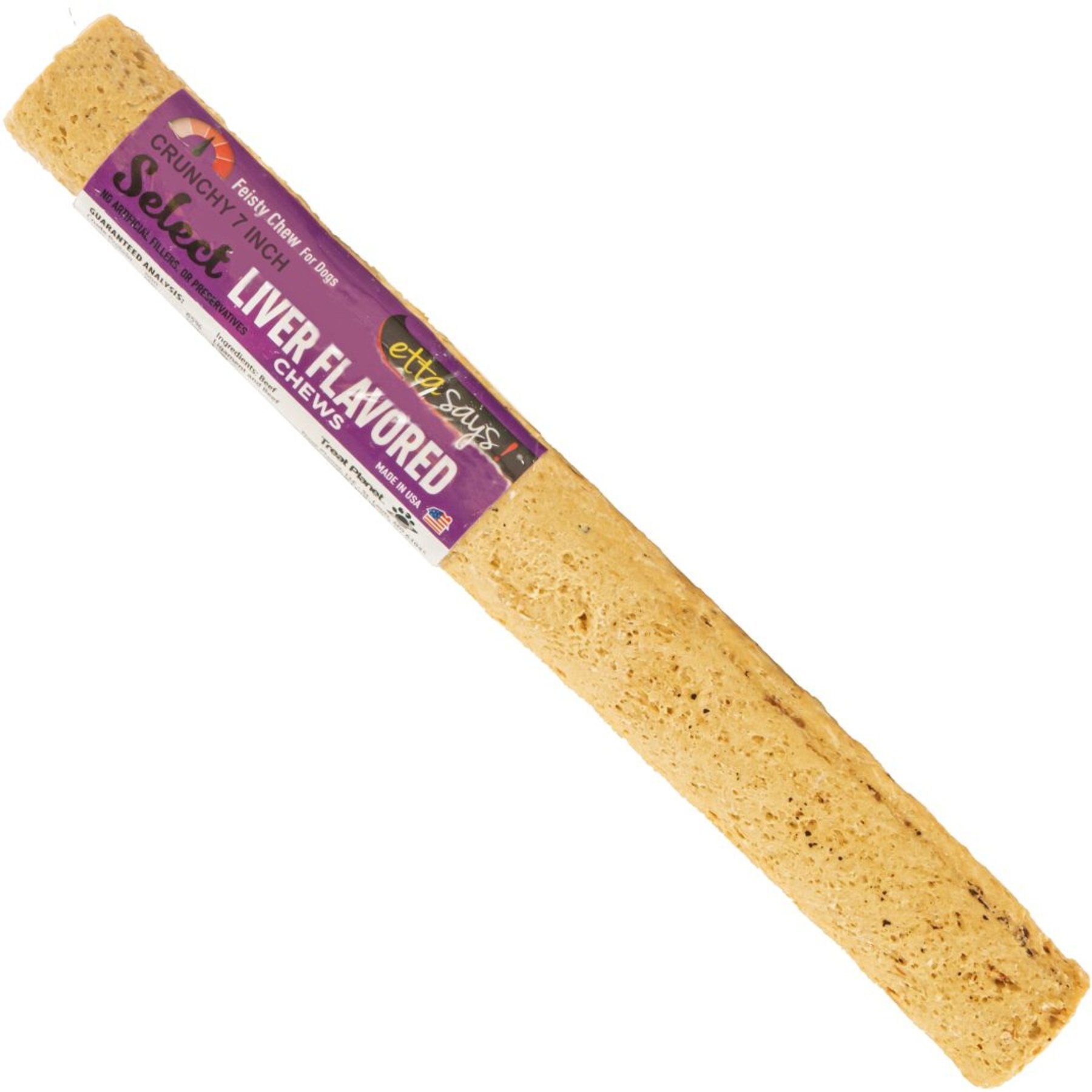 Etta Says! 7" Select Hide-Free Liver Recipe Crunchy Dog Chews