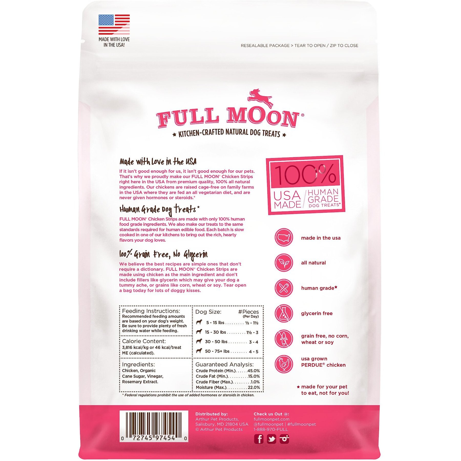 Full Moon Chicken Strips Grain-Free Dog Treats