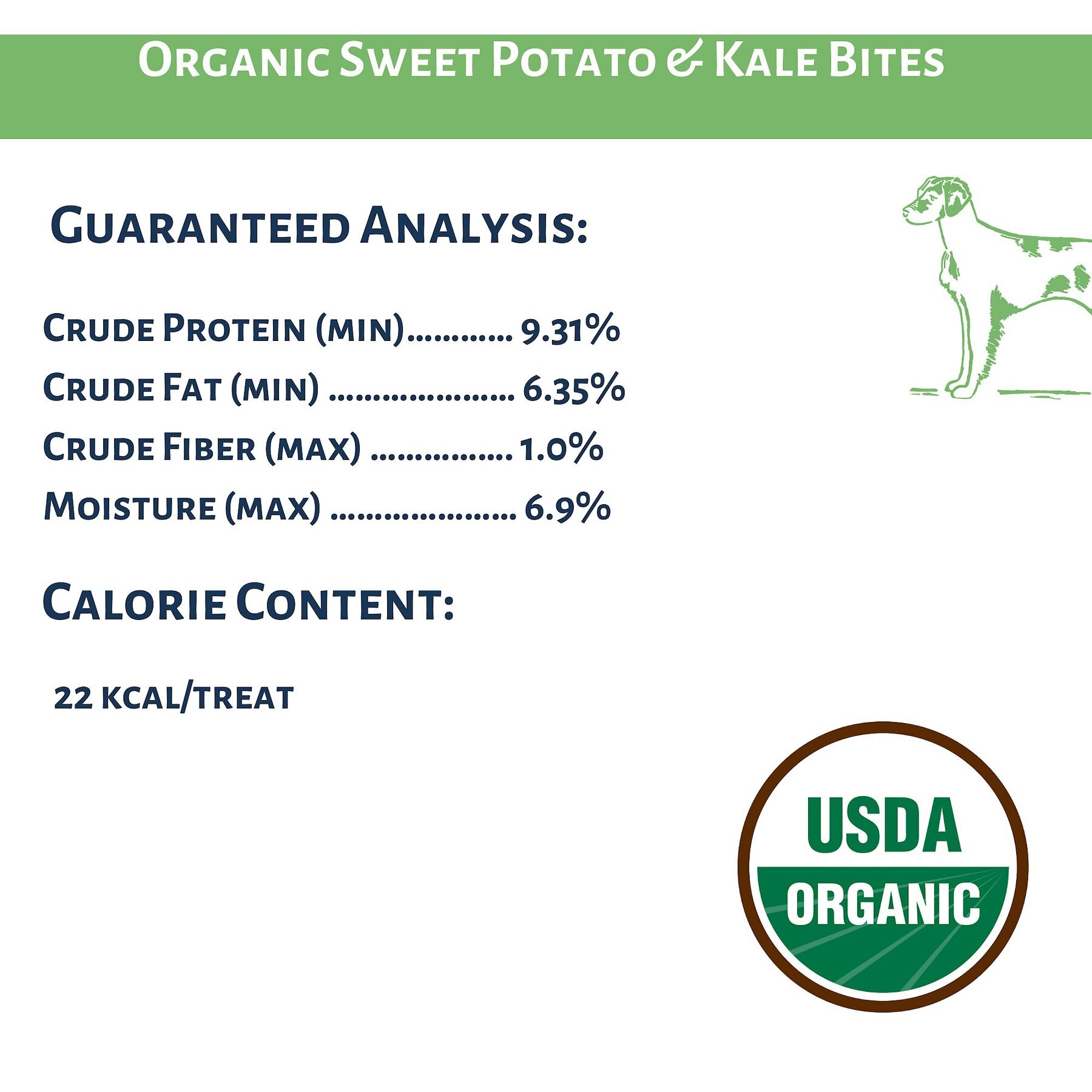 Dog Mamma’s Organic Sweet Potato & Kale Bites Dog Treats