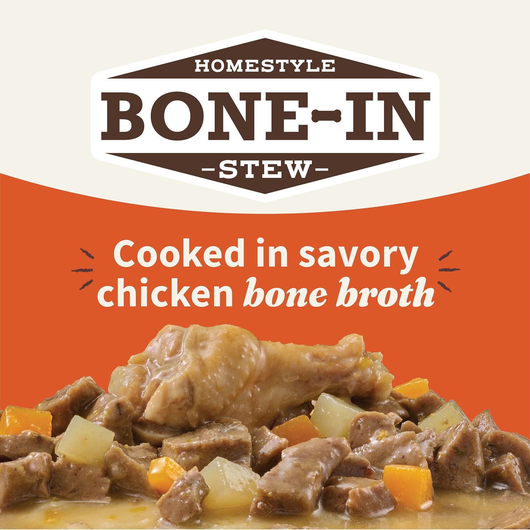 Halo Elevate Homestyle Bone-In Chicken Stew with Pumpkin & White Potatoes Grain-Free Wet Dog Food, 12.7-oz can, case of 6