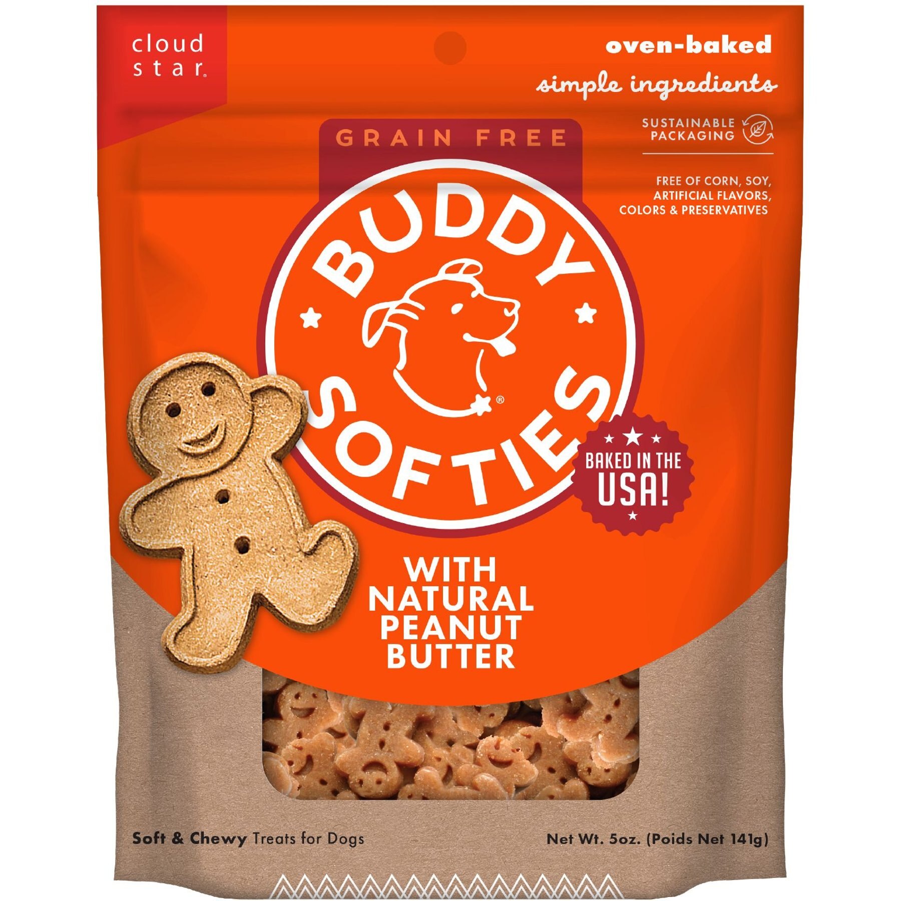 Buddy Biscuits Grain-Free Soft & Chewy with Peanut Butter Dog Treats