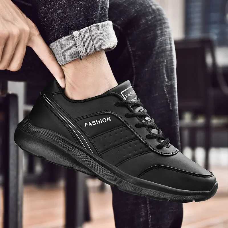 Casual shoes mens leather work boots anti slip and wear-resistant bowling shoes luxurious and comfortable walking shoes M241120