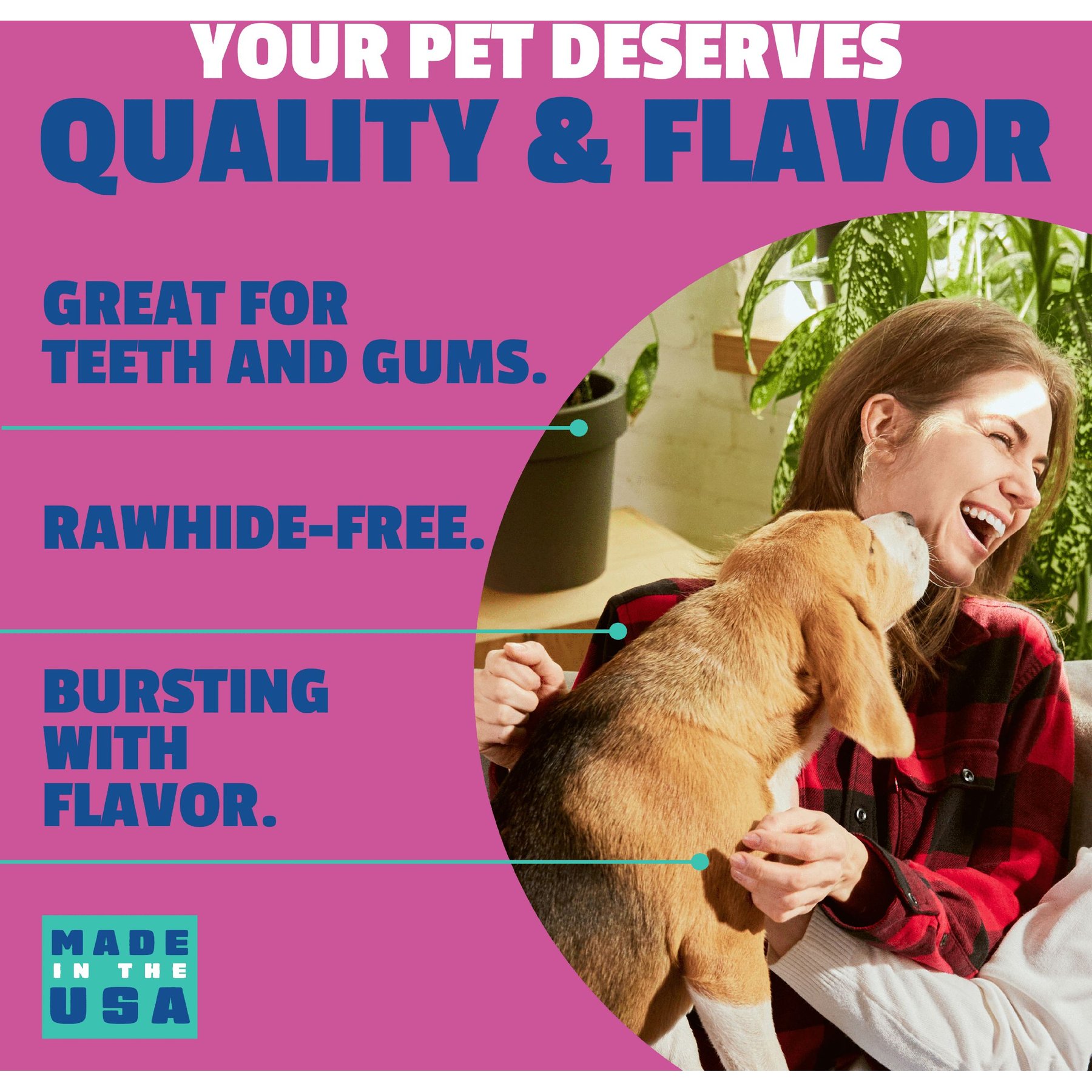 Etta Says! Fusion Gourmet Adult Turkey & Beets Flavor Natural Dog Chew Treats, 12 count