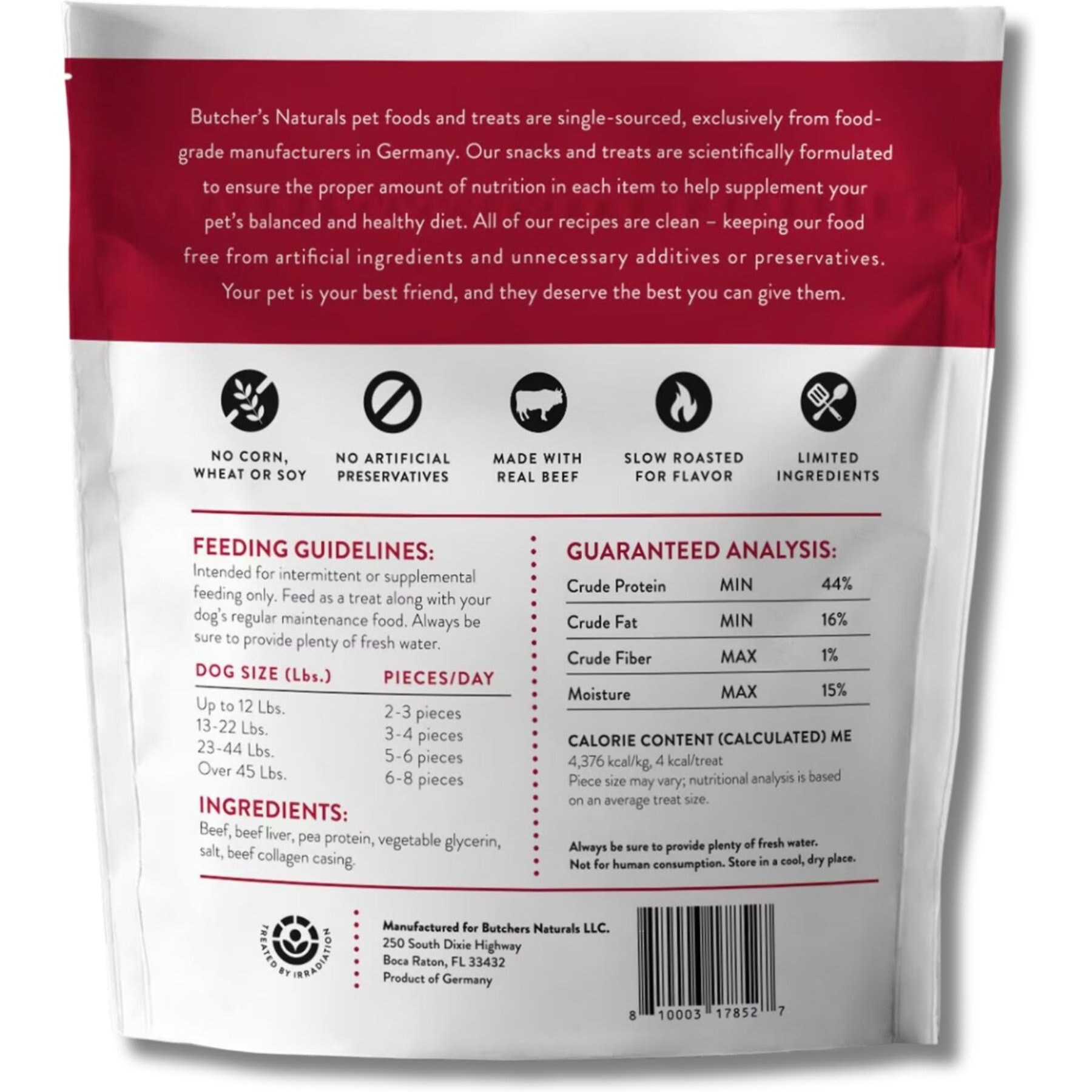Butcher's Naturals Slow Roasted Beef Pearls Soft & Chewy Dog Treats, 10-oz bag