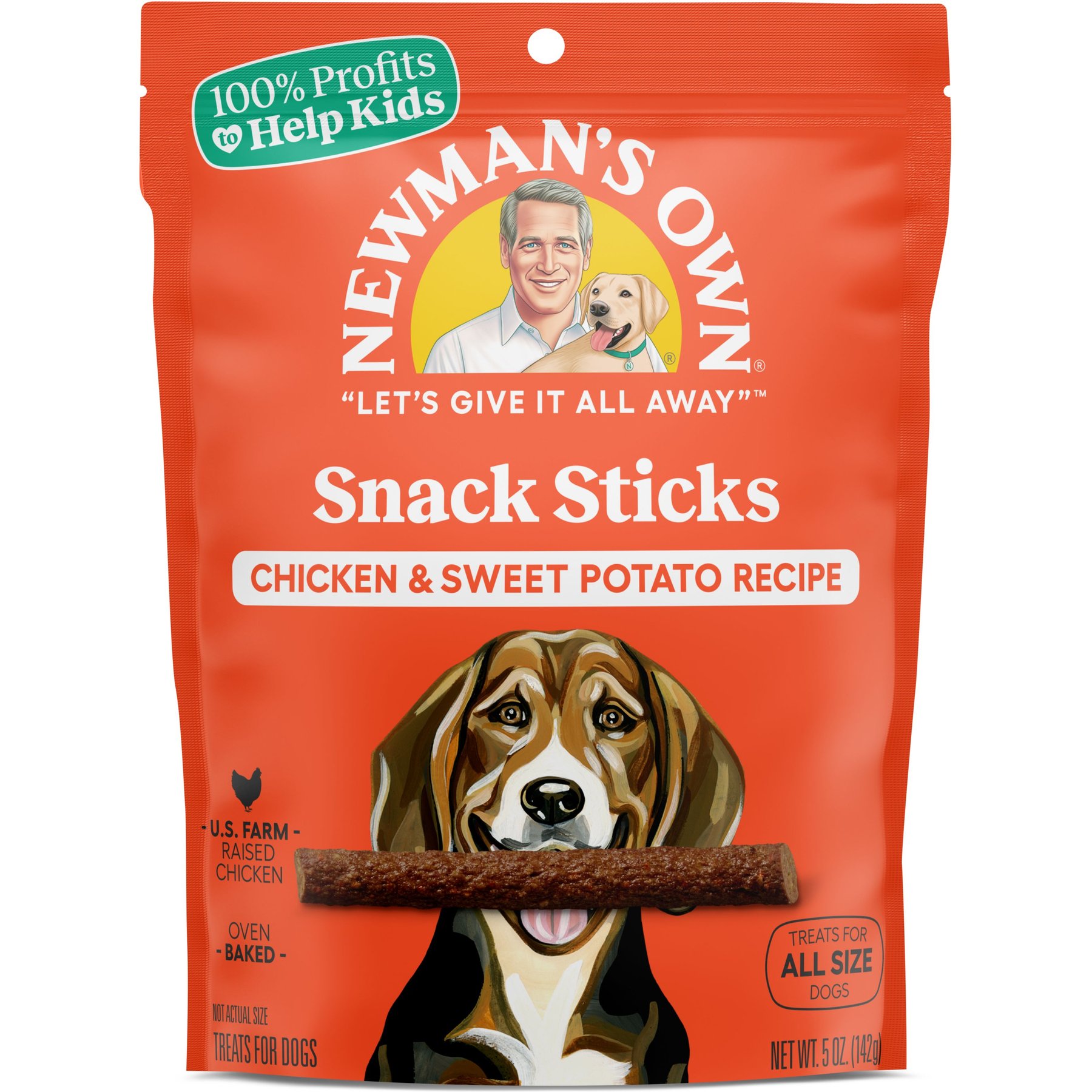 Newman's Own Snack Sticks Chicken & Sweet Potato Recipe Grain-Free Dog Treats