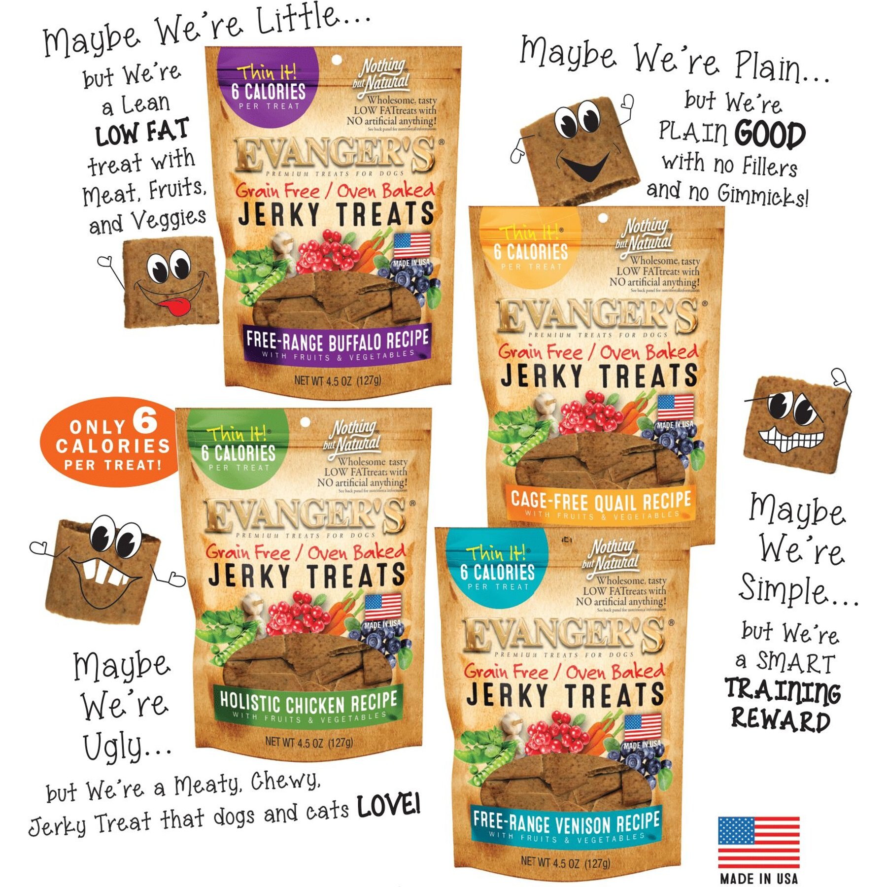 Evanger's Nothing But Natural Buffalo with Fruits & Vegetables Jerky Dog Treats