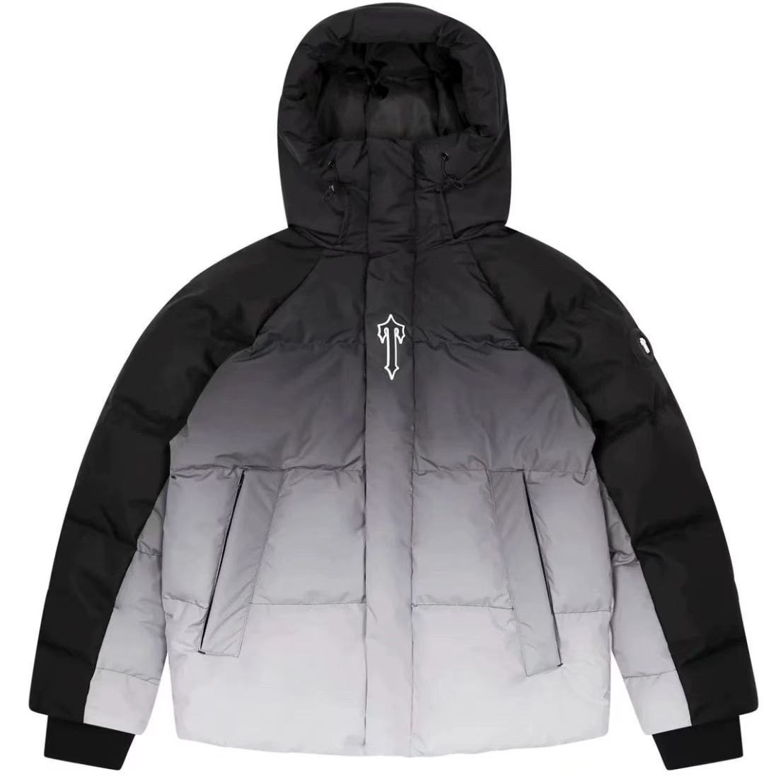 Trap parka Down Jacket high Quality street Gradient color Irongate jackets men woman Thick warm embroidered clothing star zipper Puffer Waterproof hoodie coats
