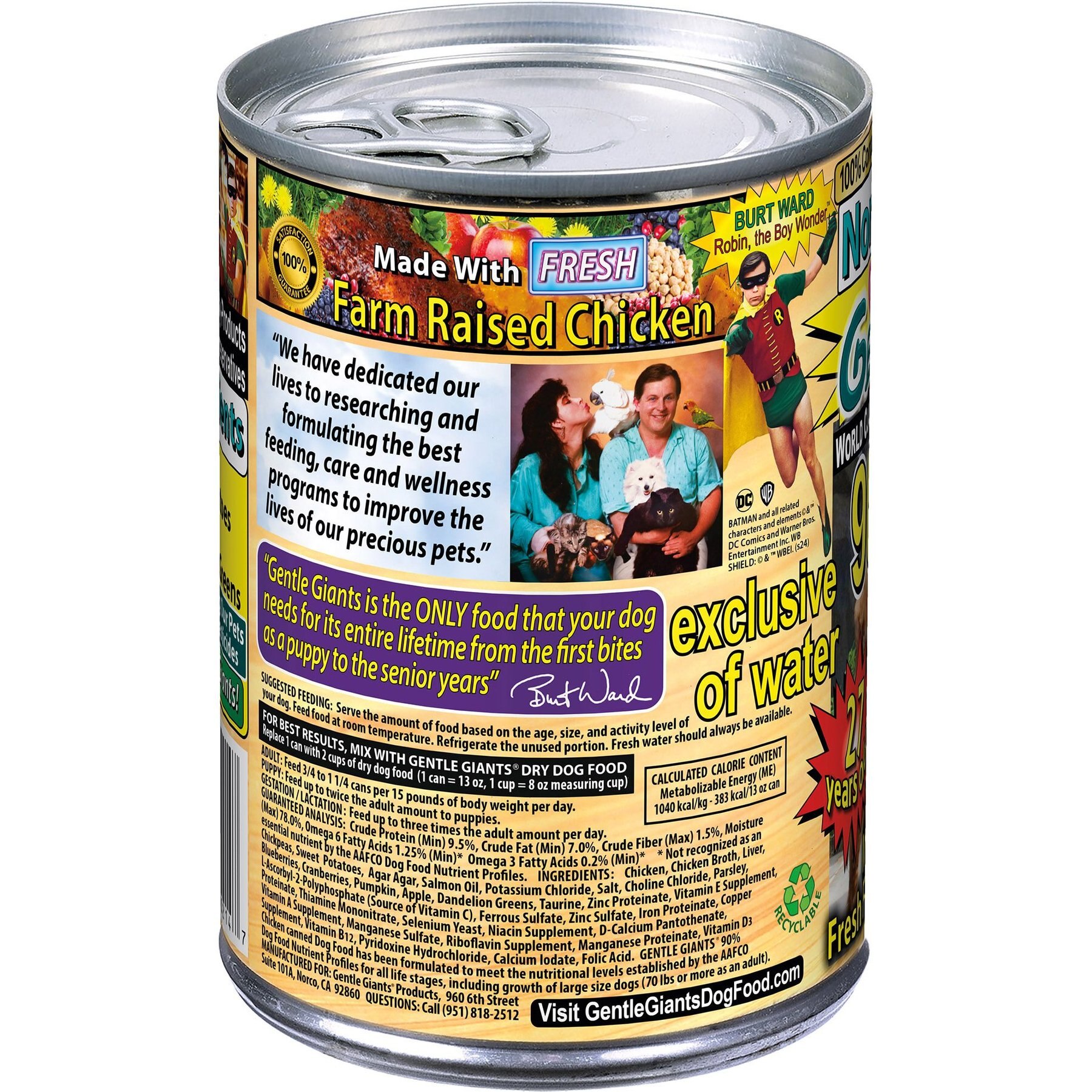 Gentle Giants Natural Non-GMO Puppy Grain-Free Chicken Wet Dog Food
