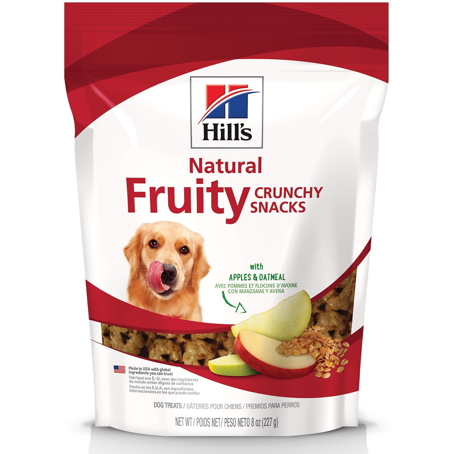 Hill's Natural Fruity Snacks with Apples & Oatmeal Crunchy Dog Treats