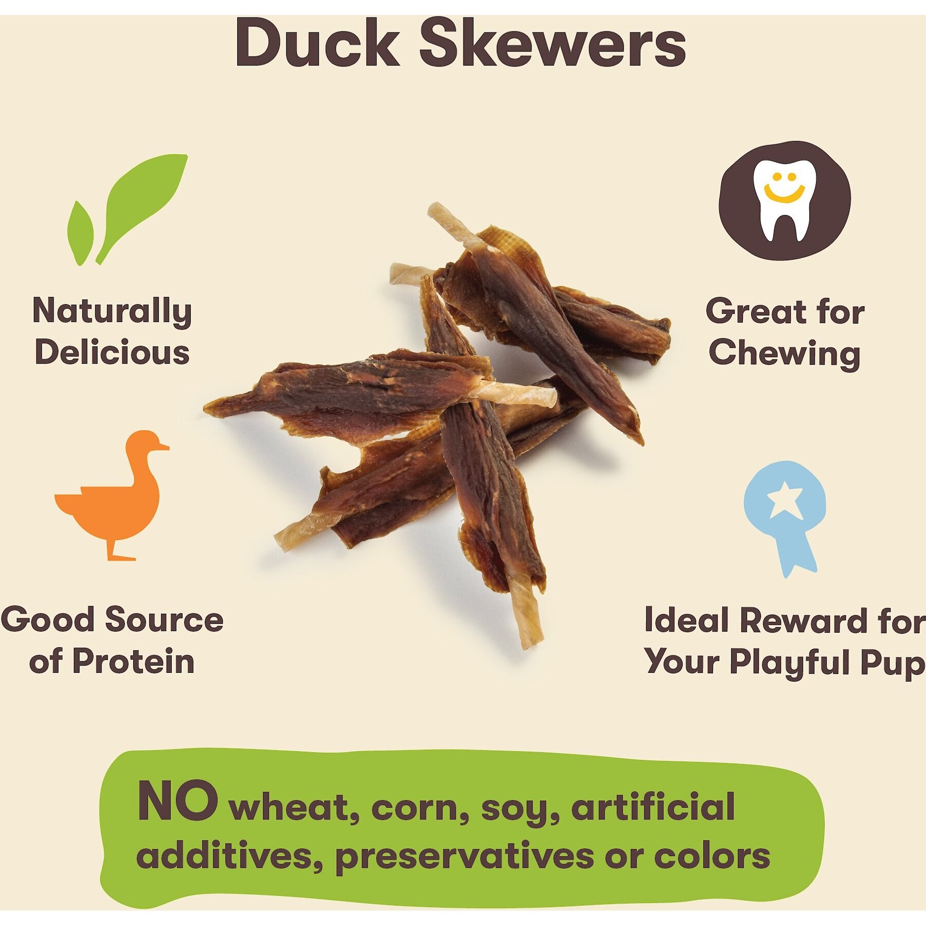 Pet 'n Shape Duck Skewers Dog Treats