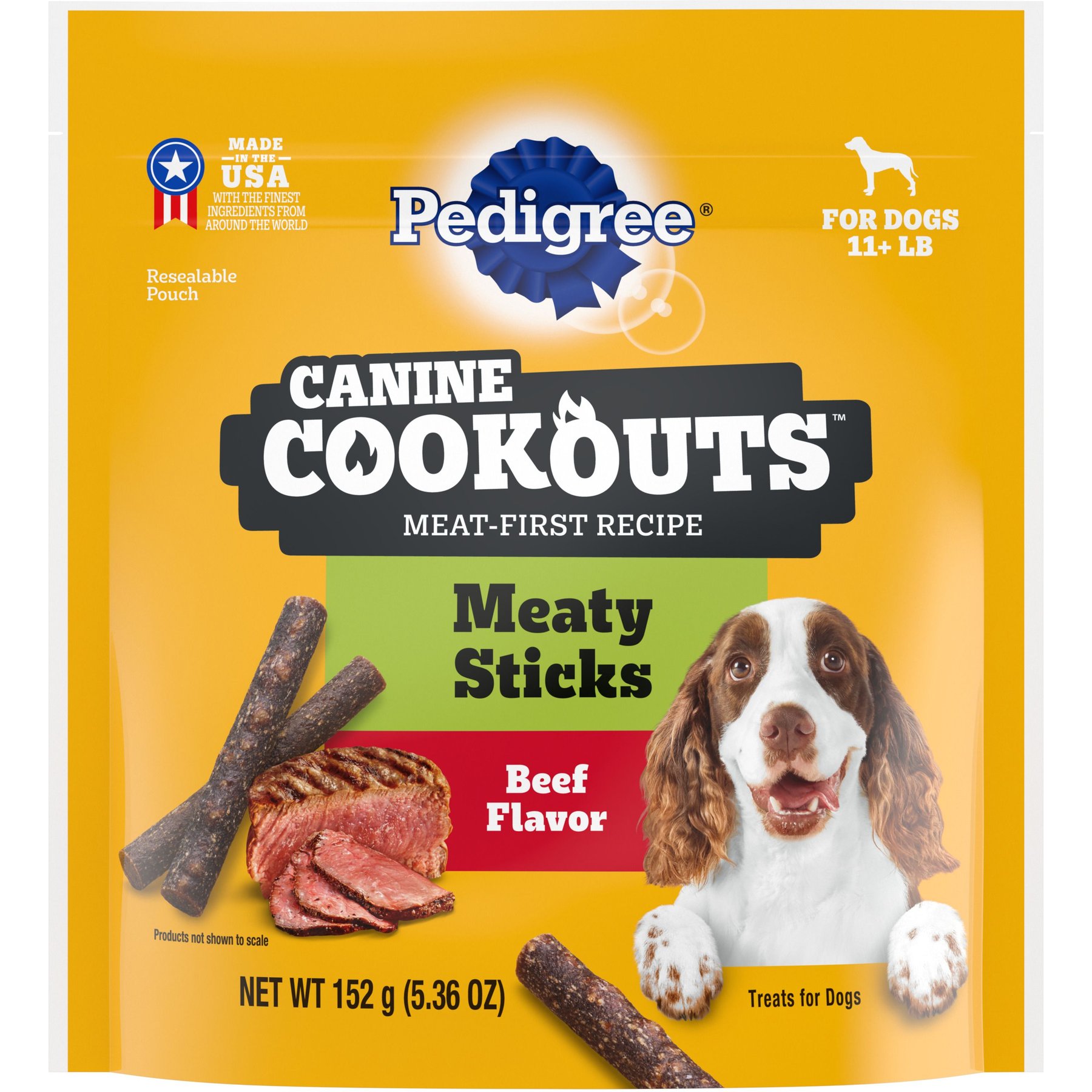 Pedigree Canine Cookout Beef Flavored High-Protein Adult Meaty Sticks Soft Dog Treats