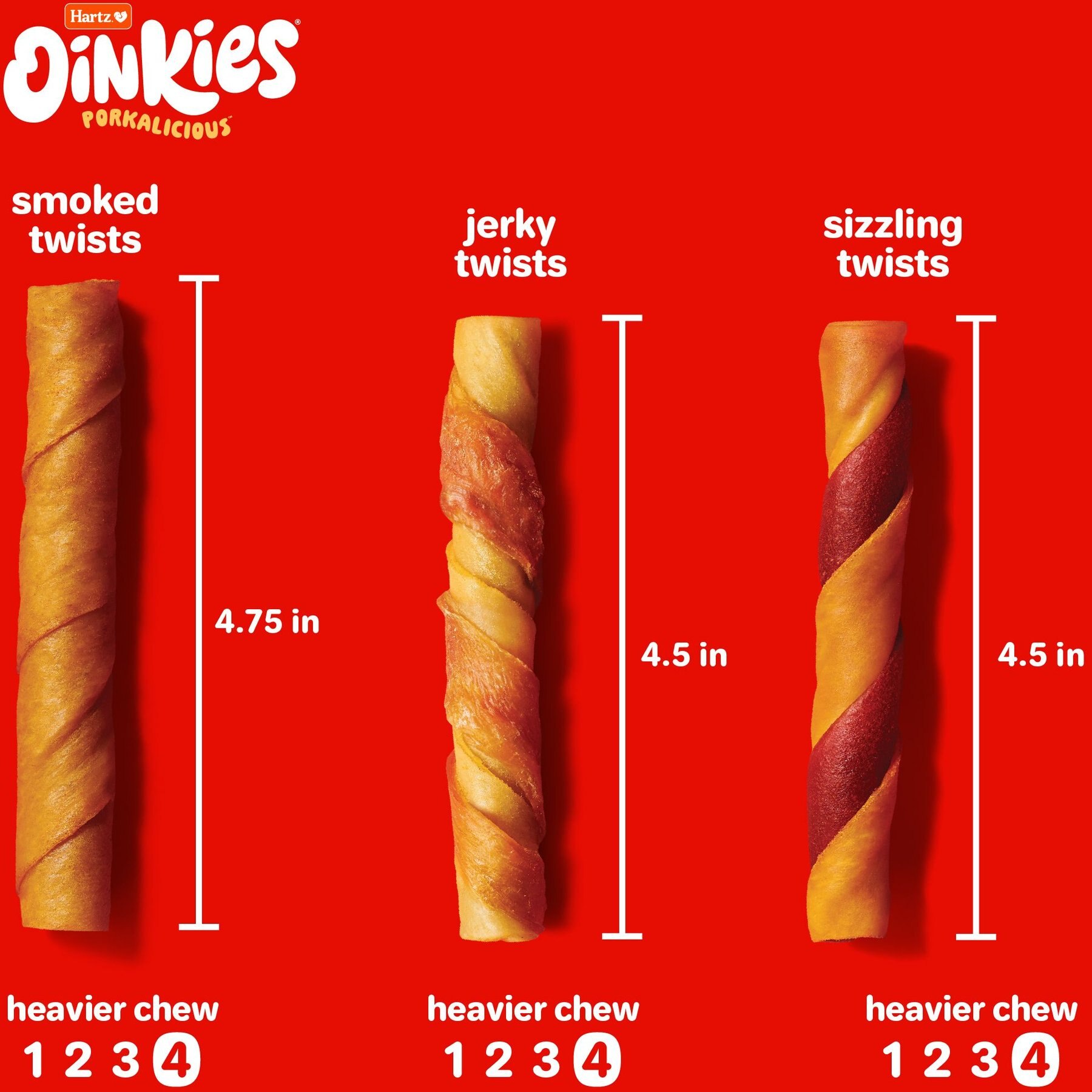 Hartz Oinkies Porkalicious Jerky Chicken Natural Chew Dog Treats