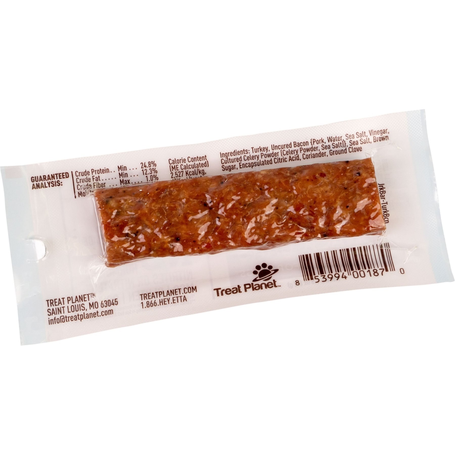 Etta Says! Turkey + Bacon Snack Bars Human Grade Jerky Dog Treats, 12 count