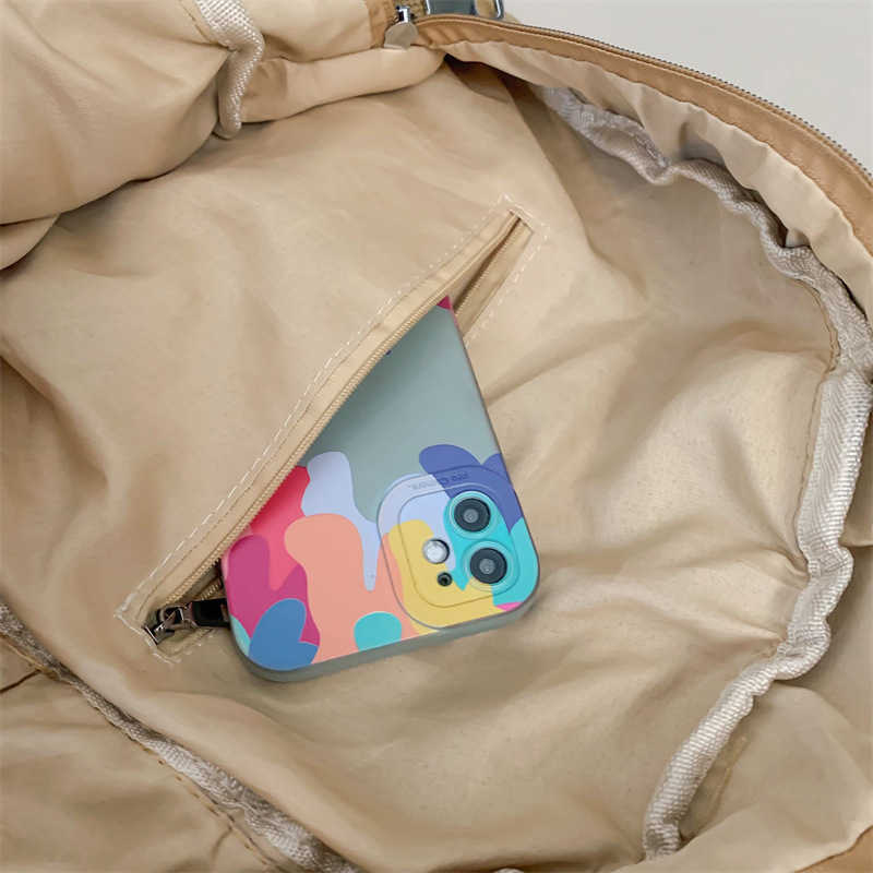 new canvas backpack for women artistic simple casual versatile three use backpack handheld diagonal cross bag