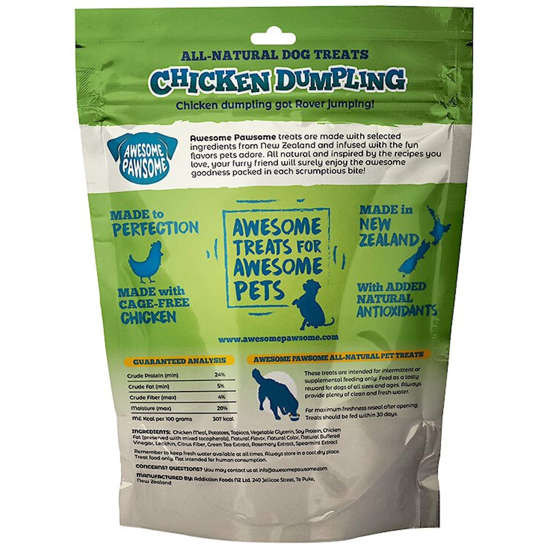 Awesome Pawsome Chicken Dumpling Dog Treats, 3-oz bag