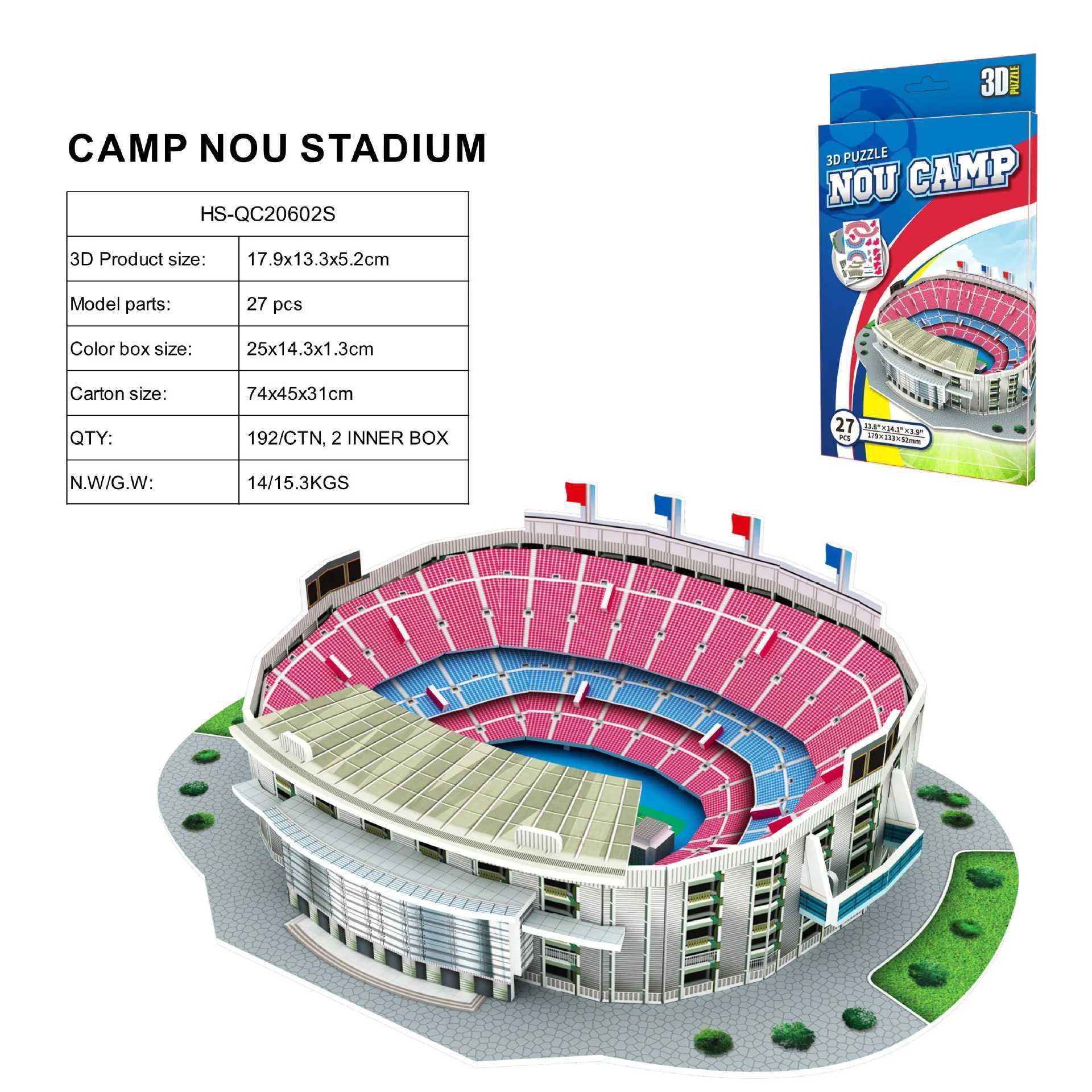 Feooe DIY 3D Puzzle Football Field Model Building Stadium Assembly ToysXJ241120