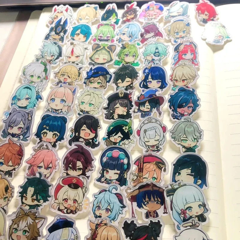 Sell Low Price 56PcsSet 23cm Anime Genshin Impact Acrylic Brooch Pin Cosplay Badge Accessories For Clothes Backpack Gifts 240412