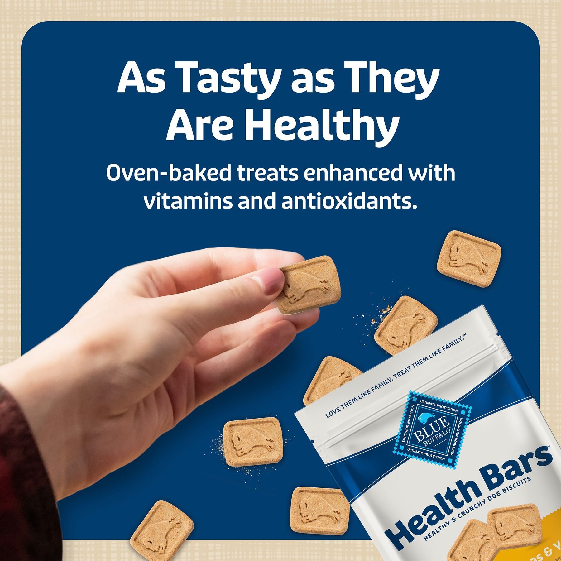Blue Buffalo Health Bars Baked with Banana & Yogurt Dog Treats