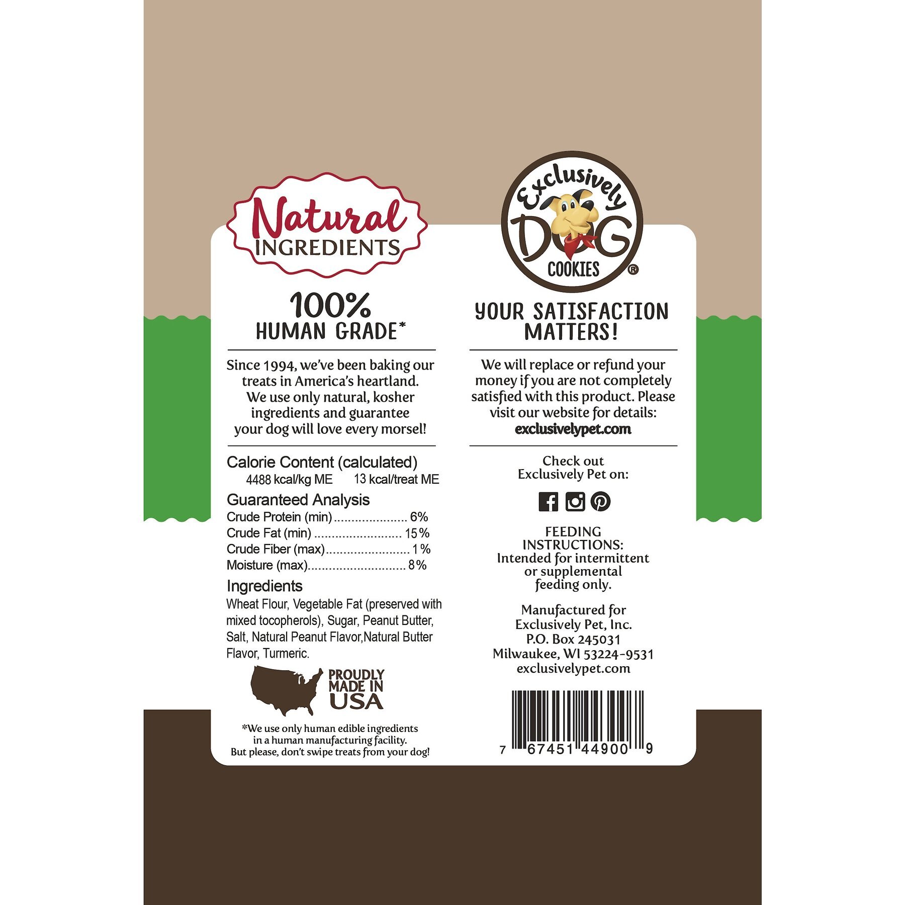 Exclusively Dog Best Buddy Bones Peanut Butter Flavor Dog Treats