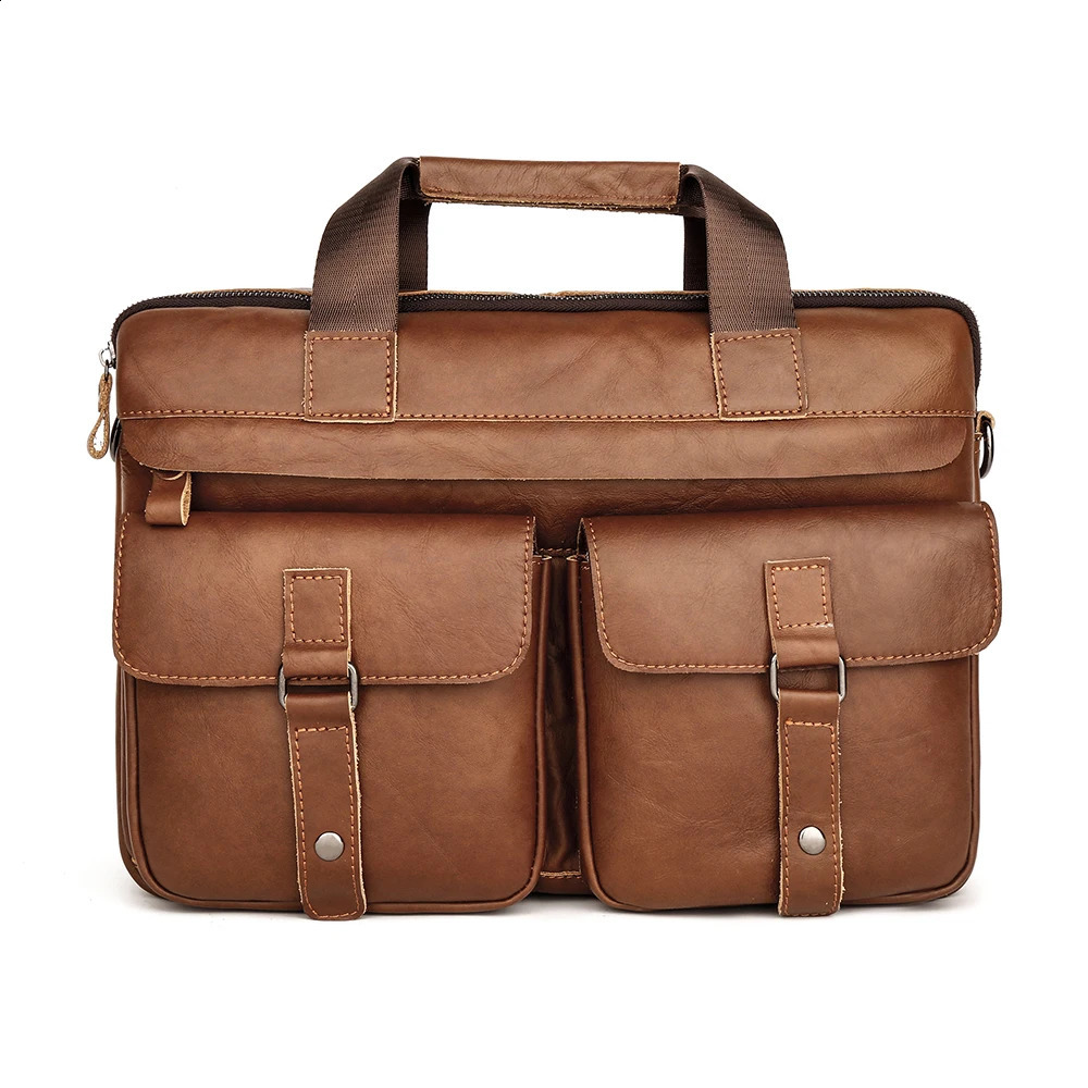 2025S New Free Shipping Designer Bag JOYIR Leather Briefcase 15.6-inch Laptop Mens Office Business Shoulder Messenger Bag Handbag