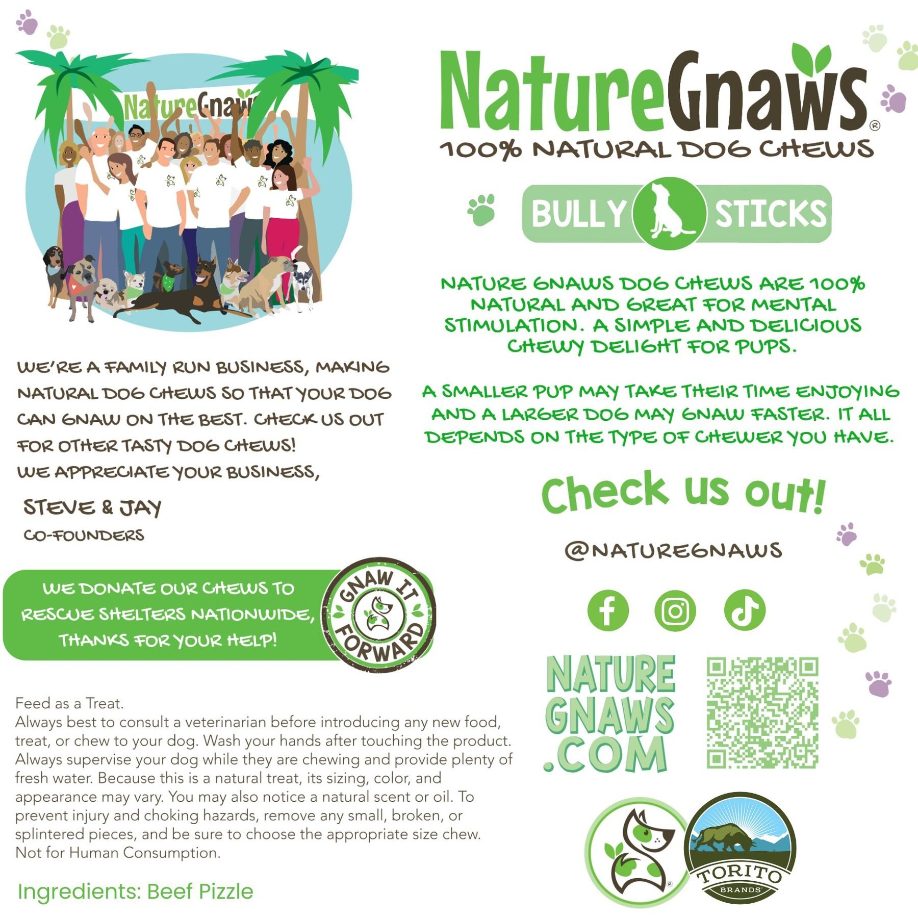 Nature Gnaws 5 to 6-in Extra Thin Bully Sticks Dog Chew Treats