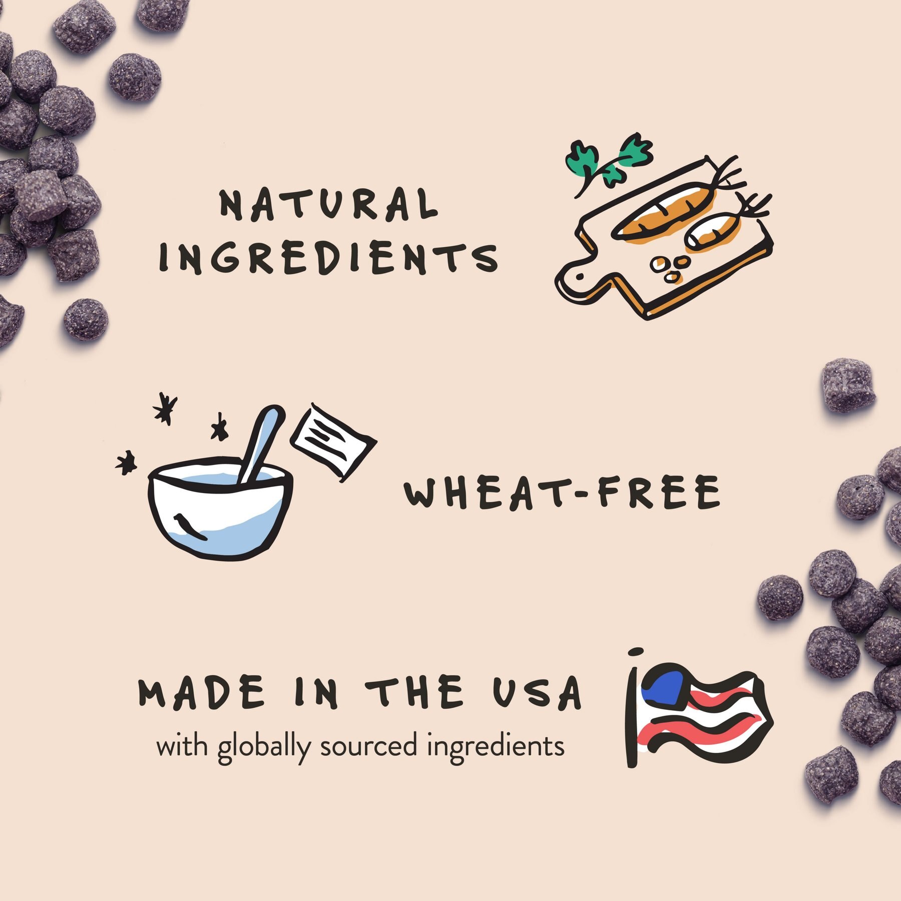 Bocce's Bakery Crispies PB & Blueberry Recipe Dog Treats, 10-oz box
