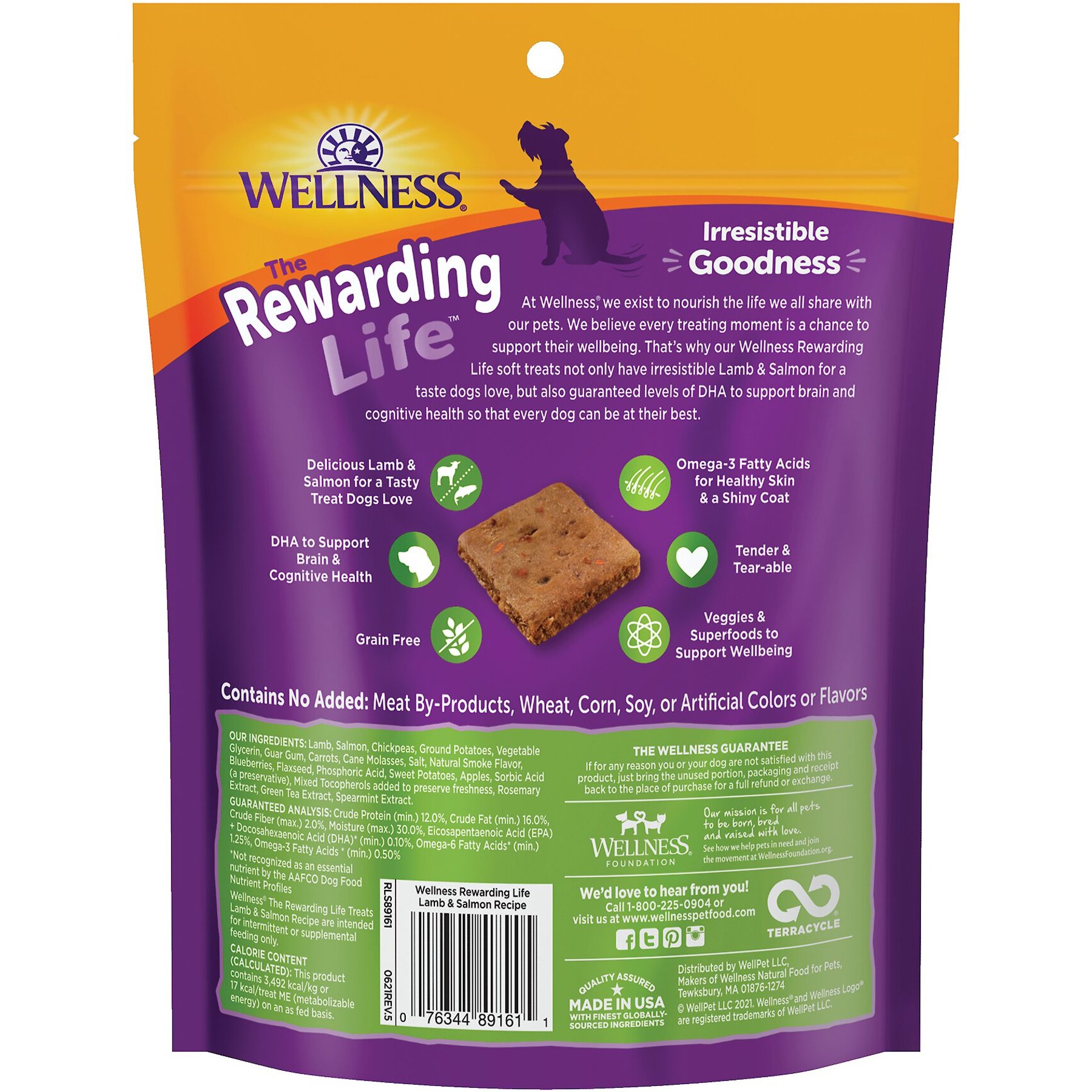 Wellness The Rewarding Life Lamb & Salmon Soft & Chewy Natural Dog Treats
