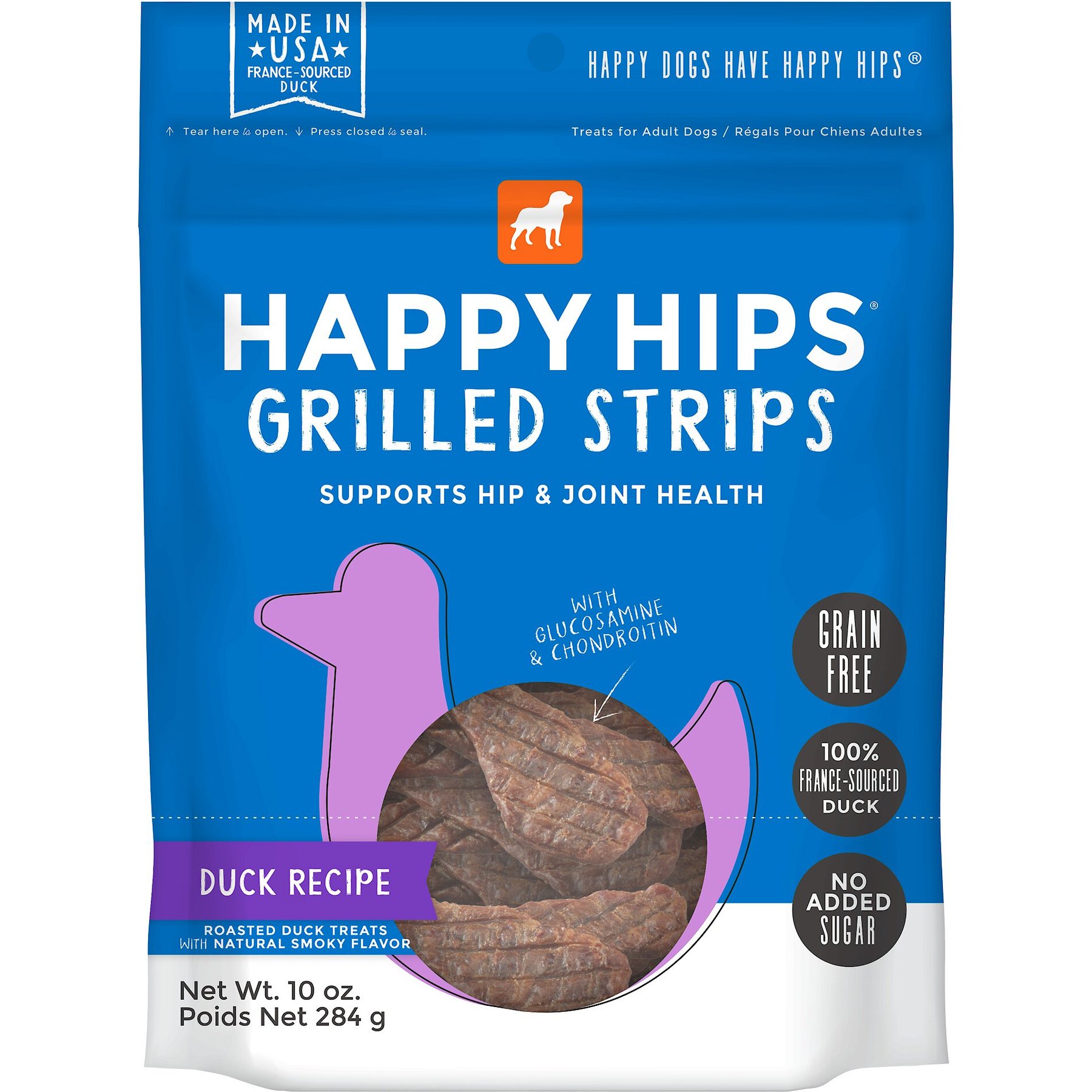 Happy Hips Grilled Strips Duck Recipe Grain-Free Dog Treats