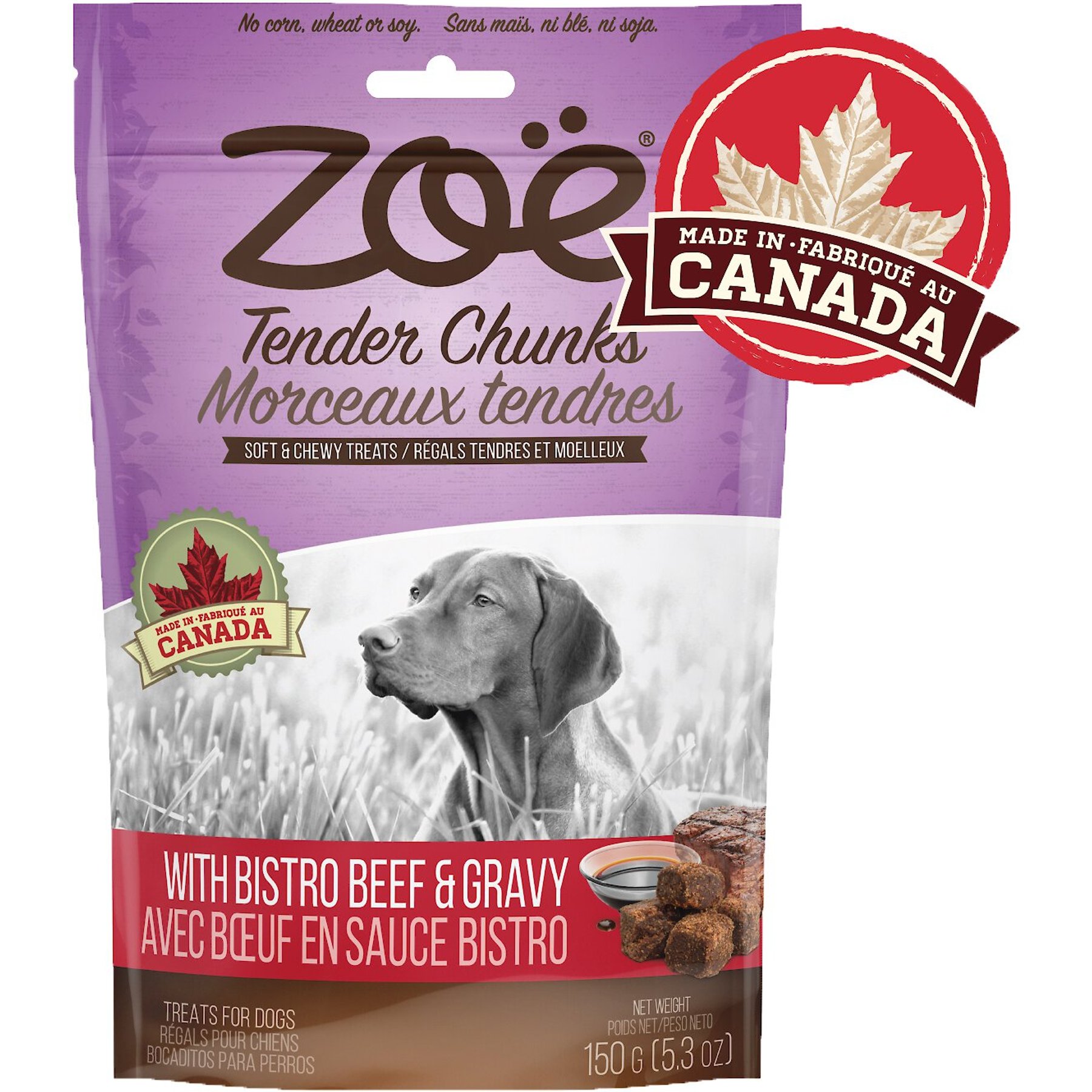 Zoe Tender Chunks Beef & Gravy Grain-Free Dog Treats