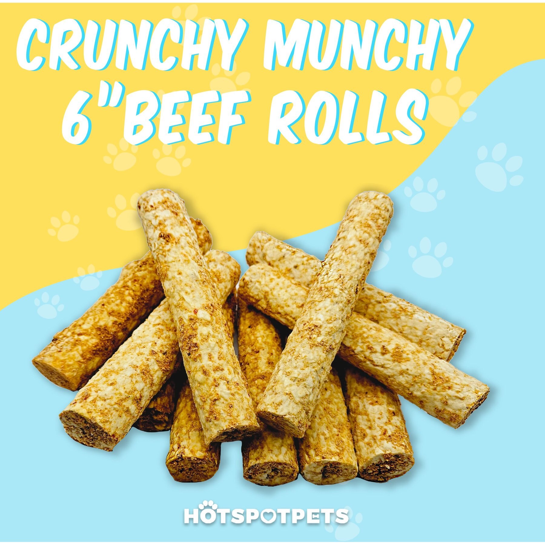 HOTSPOT PETS 6-in Beef Crunchy Munchy Rolls Dog Treats