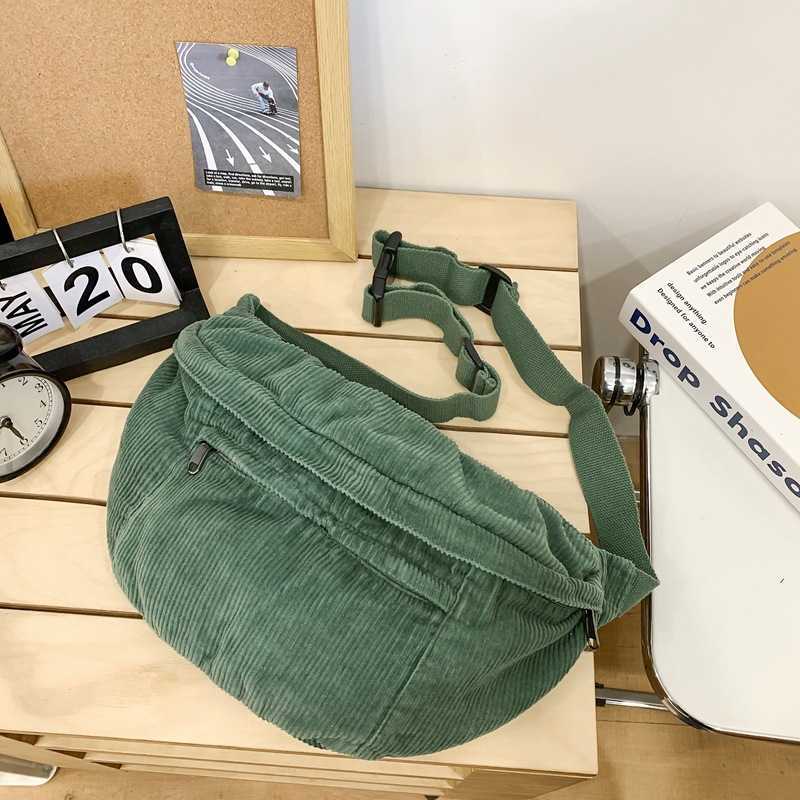 lazy wind lamp core velvet canvas bag large capacity trendy brand chest bag simple casual shoulder bag crossbody bag
