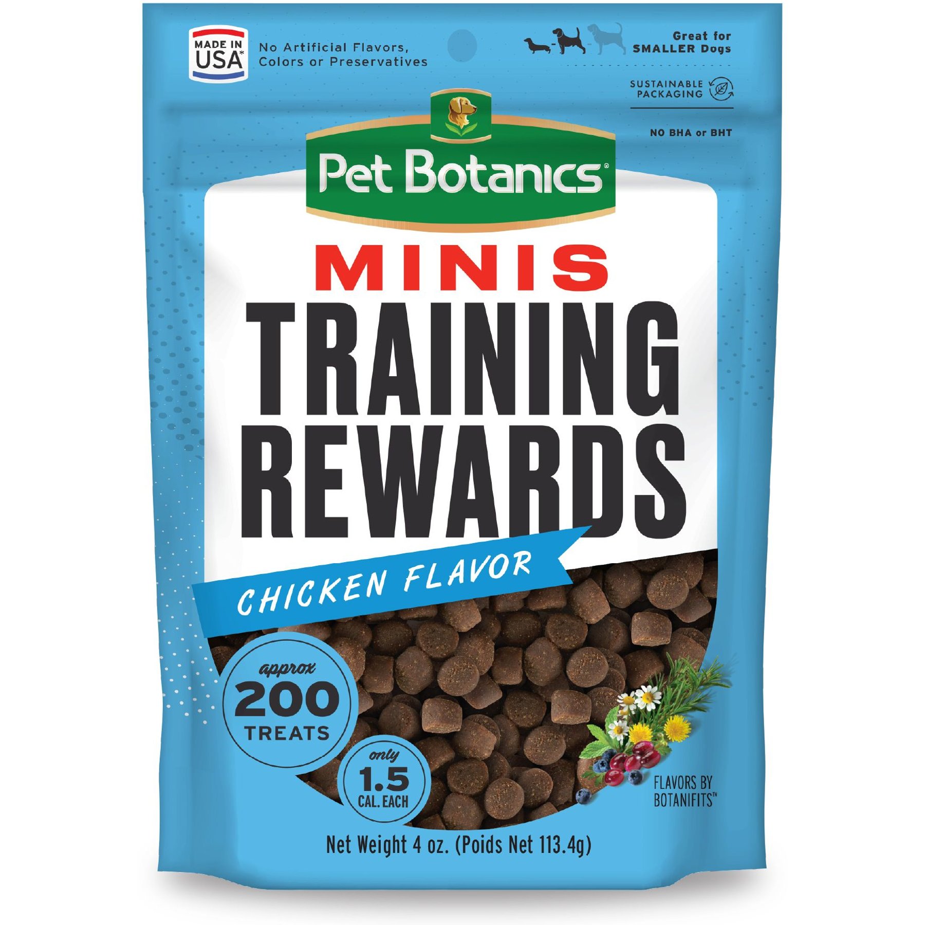 Pet Botanics Mini Training Reward Chicken Flavor Dog Treats