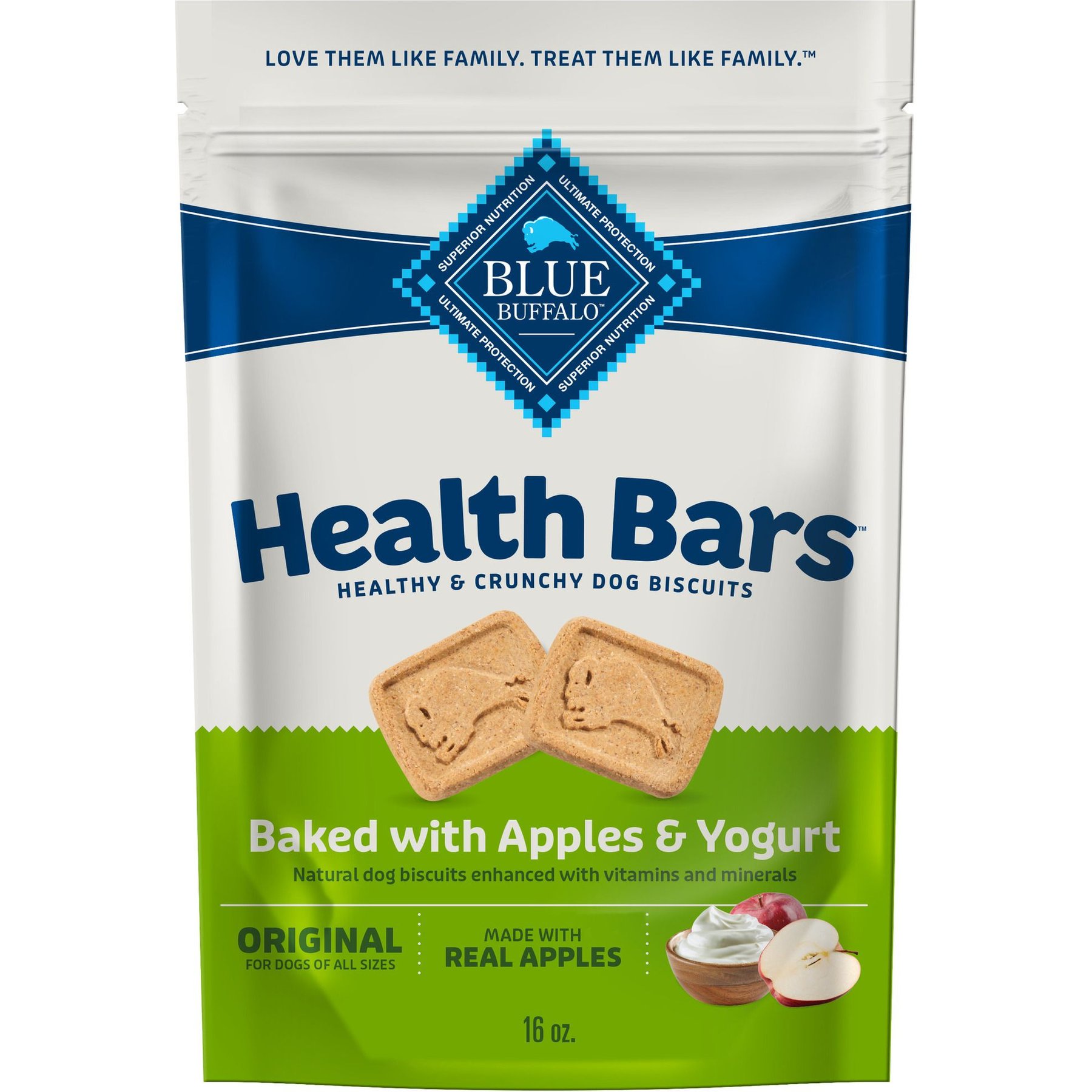 Blue Buffalo Health Bars Baked with Apples & Yogurt Dog Treats