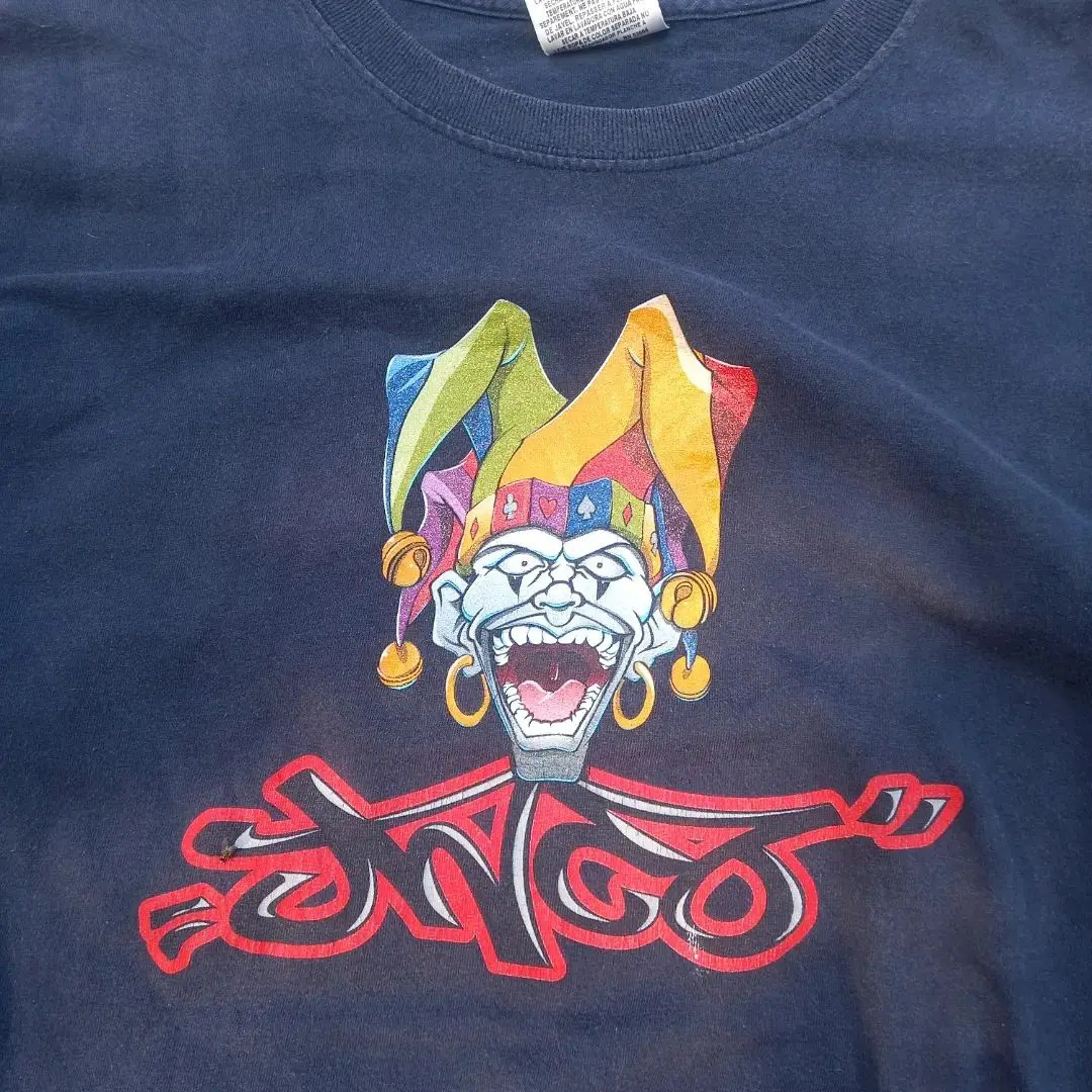 Y2K Vintage JNCO Joker Print T-shirt Plus Size Top Mens and Womens Harajuku Loose Short Sleeve Couple Top 240420