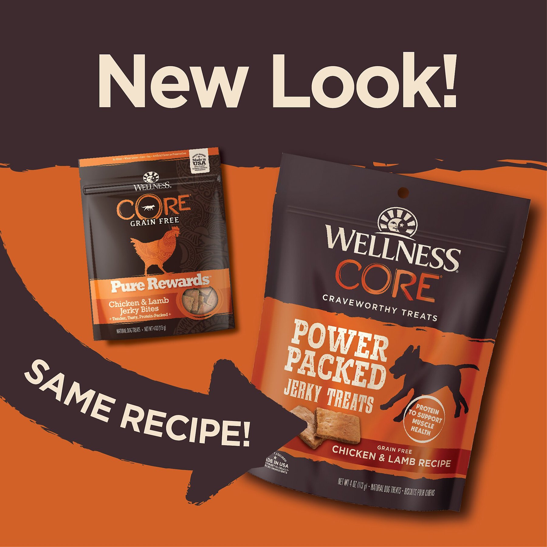 Wellness CORE Power Packed Chicken Grain-Free Jerky Dog Treats