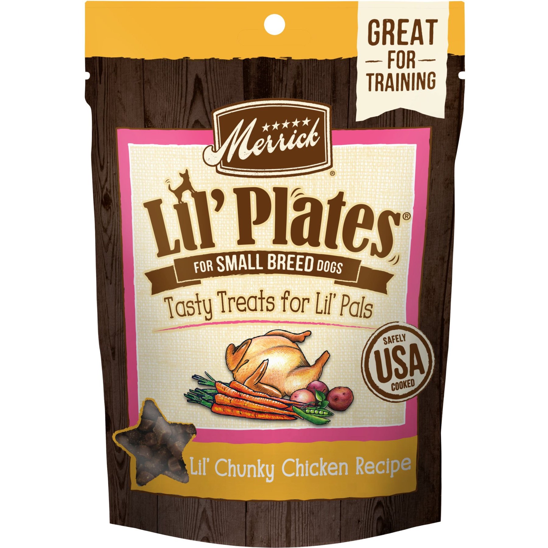 Merrick Lil' Plates Lil' Chunky Chicken Recipe Grain-Free Dog Treats