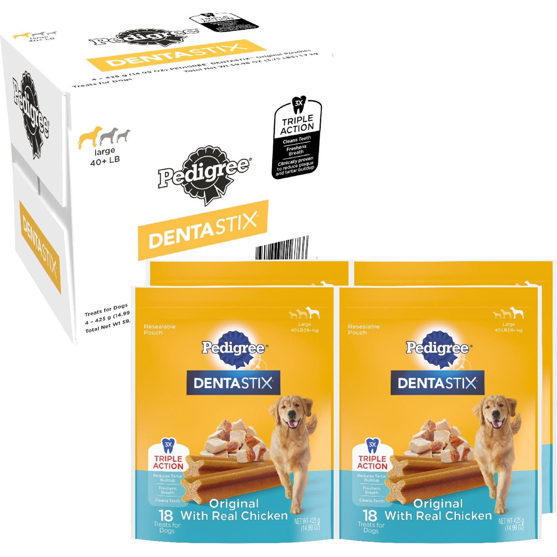 Pedigree Dentastix Large Original Chicken Flavor Dental Dog Treats