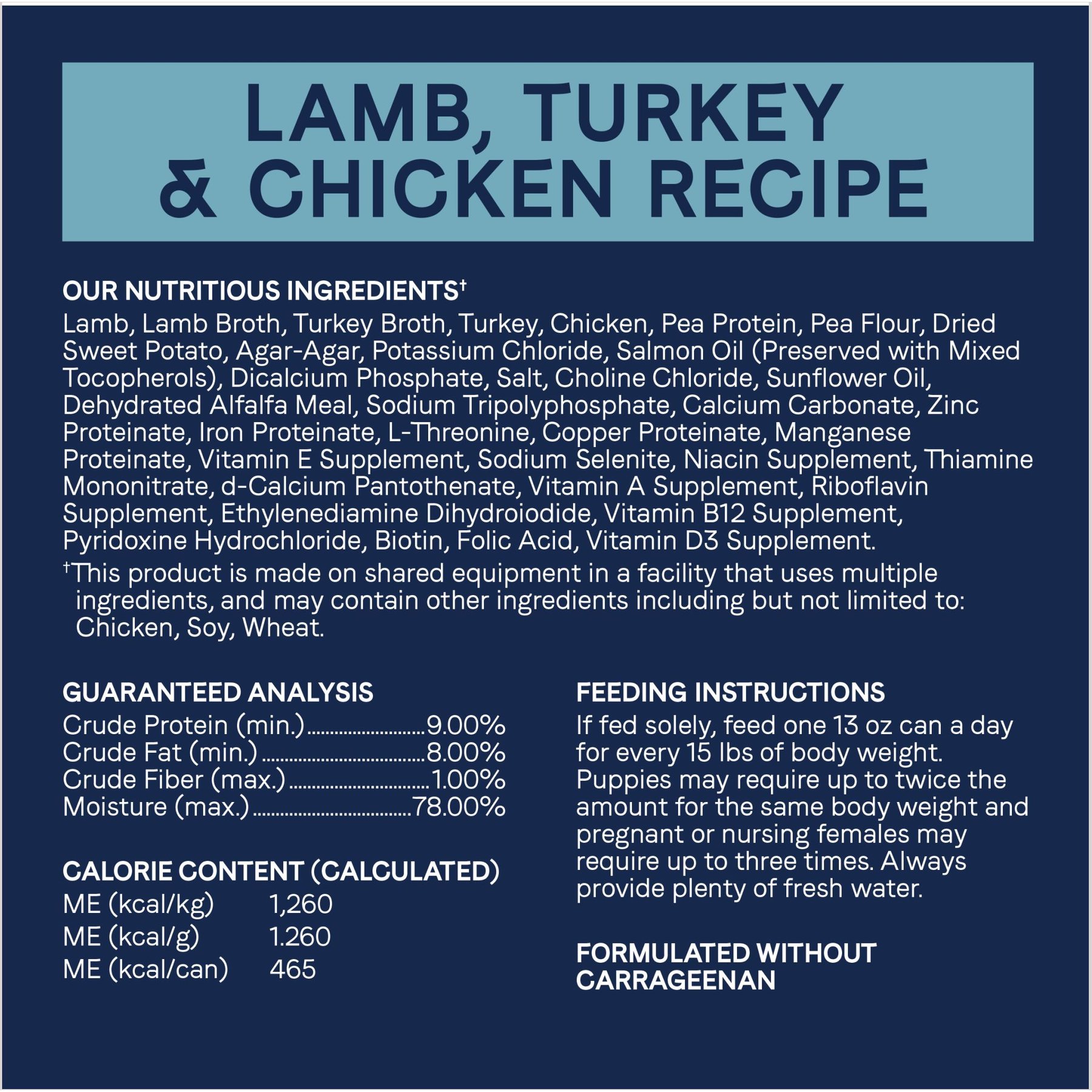 CANIDAE Pure Lamb, Turkey & Chicken Recipe Adult Wet Dog Food