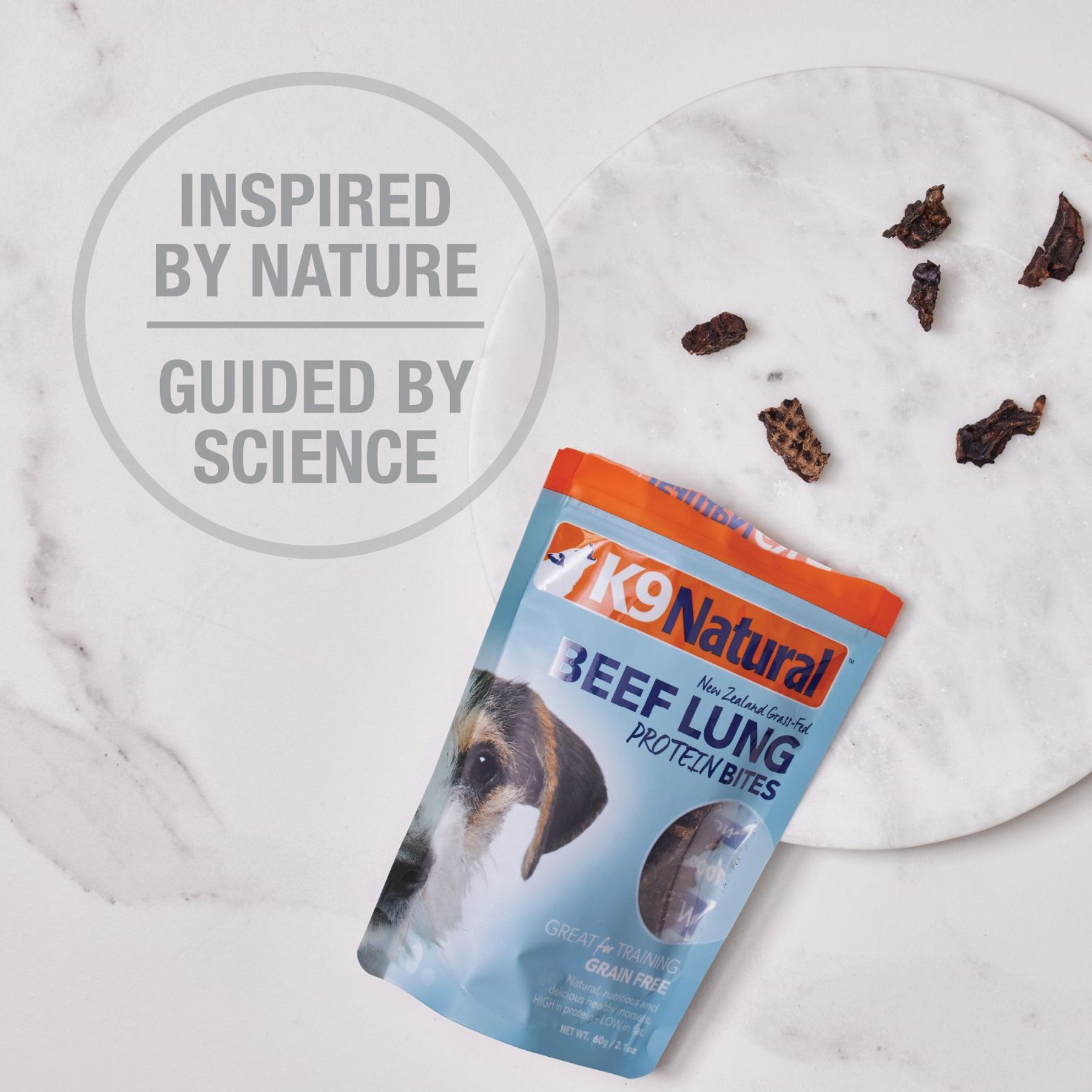 K9 Natural Beef Lung Protein Bites Air-Dried Dog Treats