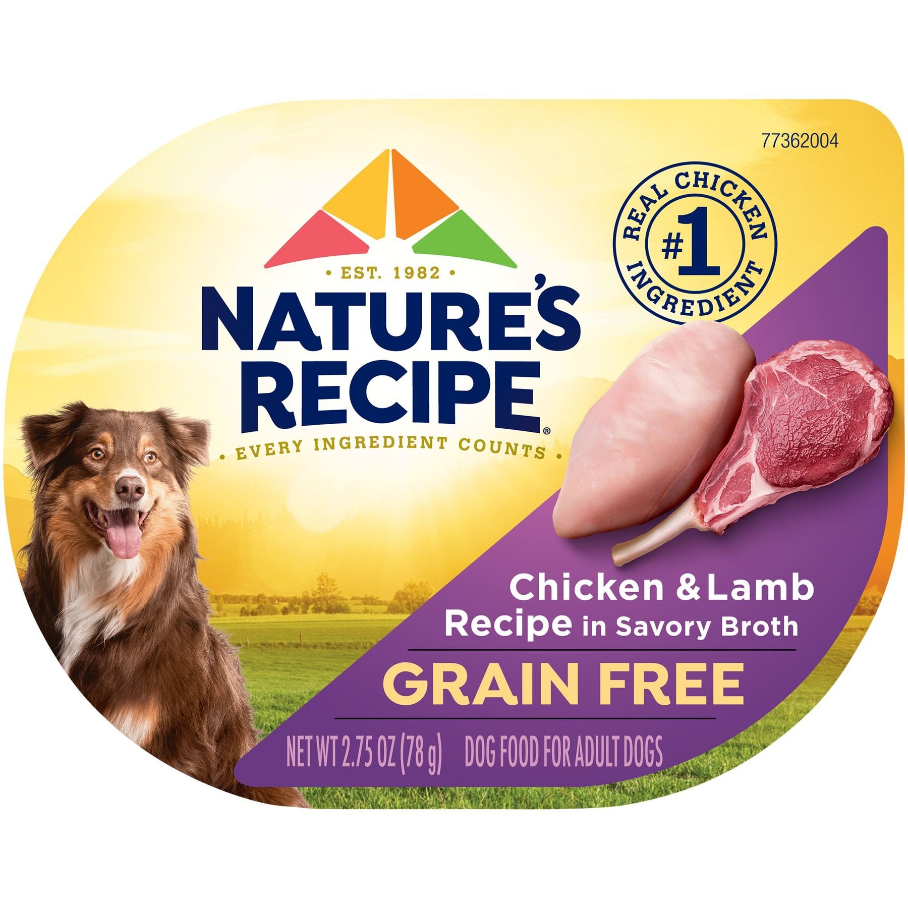 Nature's Recipe Chicken & Lamb Recipe in Savory Broth Grain-Free Wet Dog Food
