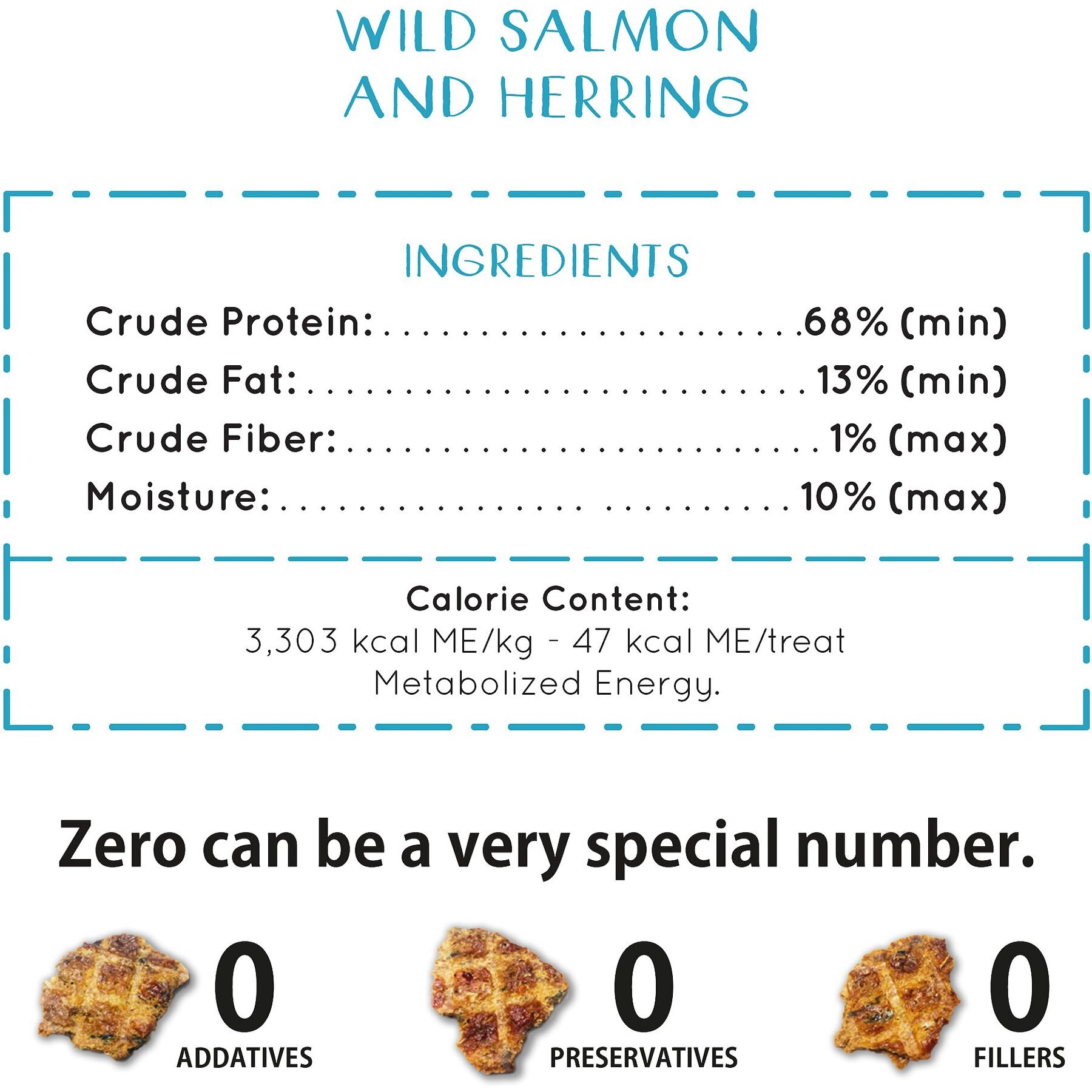 Sabrini's Royal Treats Wild Salmon & Herring Dog Treats, 3-oz pouch