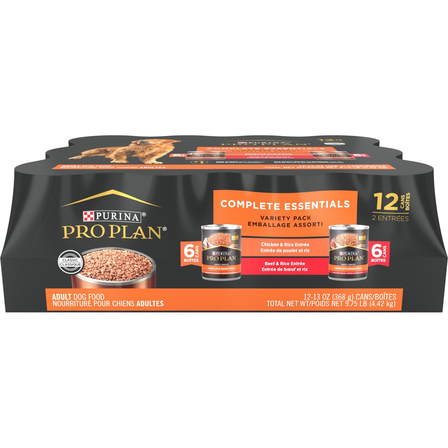 Purina Pro Plan Complete Essentials Entrees Wet Dog Food Variety Pack