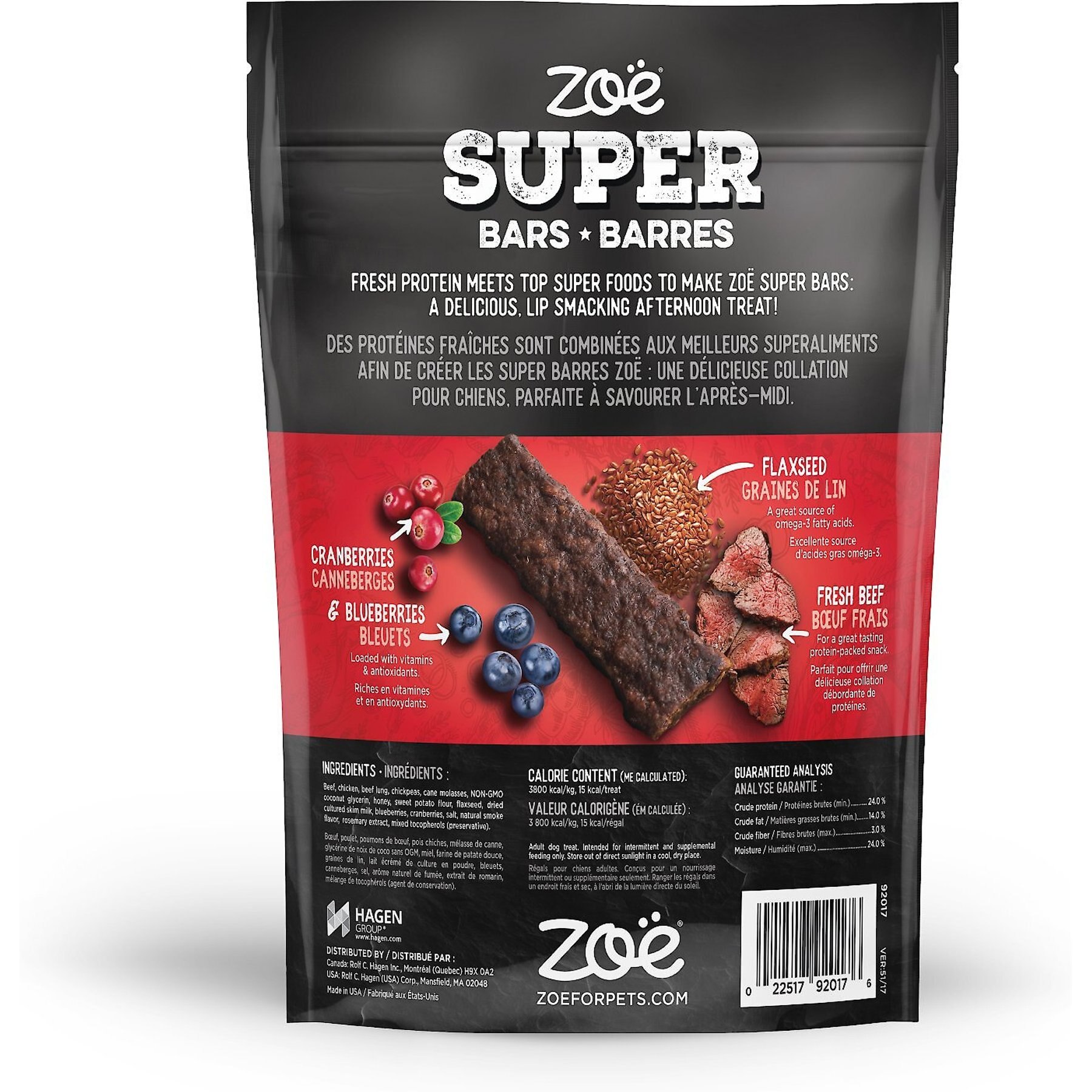 Zoe Super Bar Beef Recipe Grain-Free Dog Treats