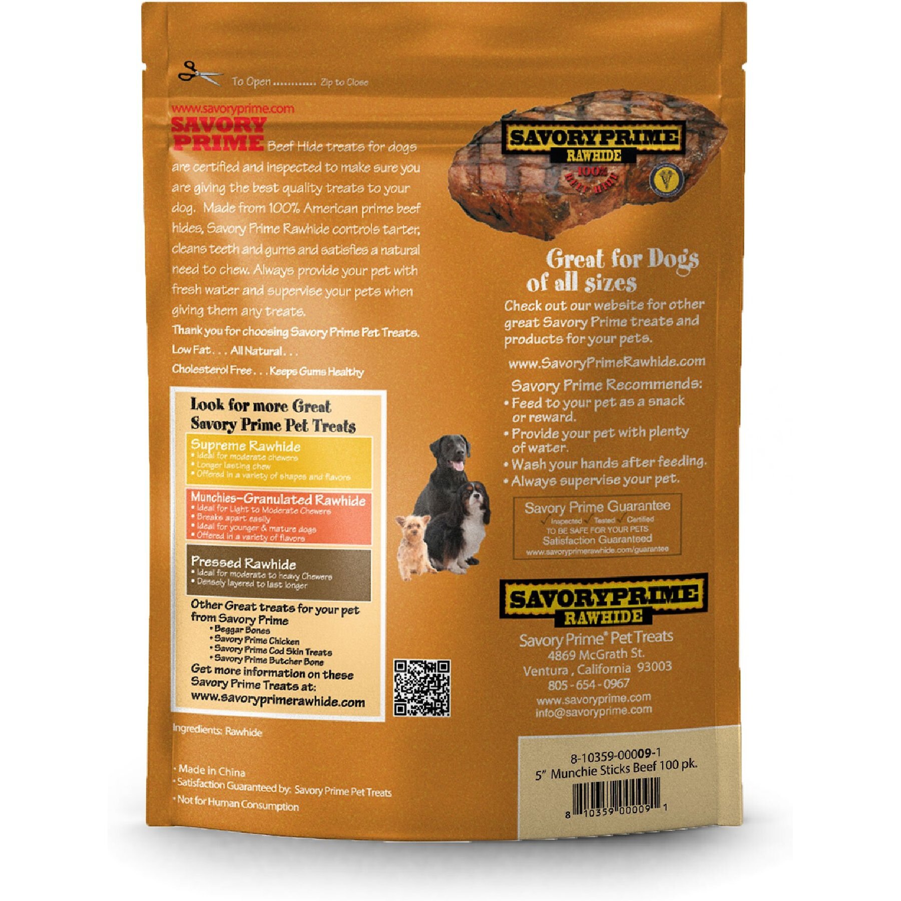 Savory Prime Beef Munchies Sticks 5" Dog Treats