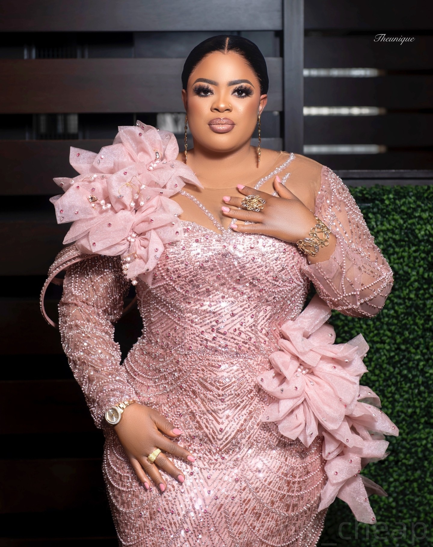 2025 Aso Ebi Plus Size Pink Prom Dresses Special Ocns Rhies Beaded wers Sequined Evening Party Birthday Gowns Dress For Women Vestidos de novia