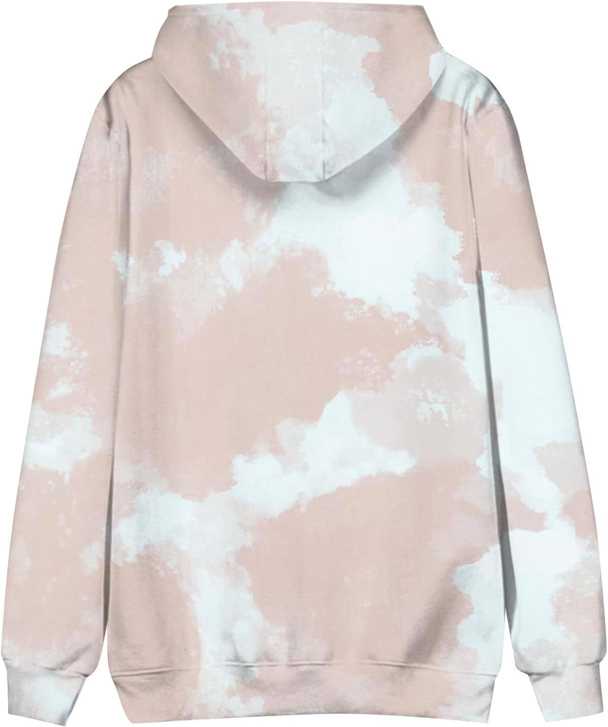 Hoodie for Mens Womens Mens Valentines Day Hoodies Long Sleeve Hooded Love Tie Dye Printed Sweatshirt Big and Tall Hip Hop Pullover Tops Graphic Hoodi