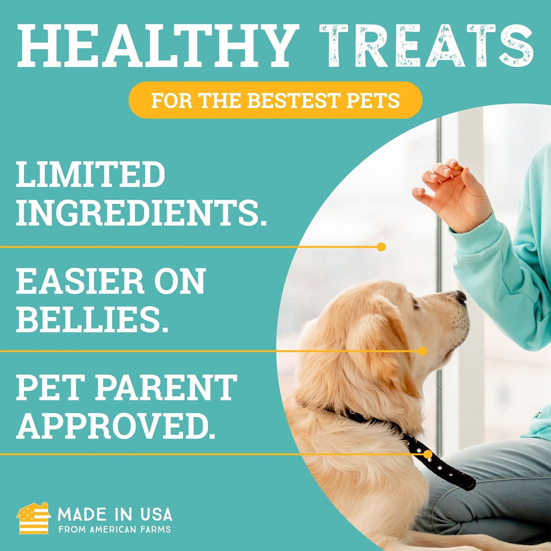 Etta Says! Sit! Training Treats Peanut Butter Recipe Dog Treats, 6-oz bag